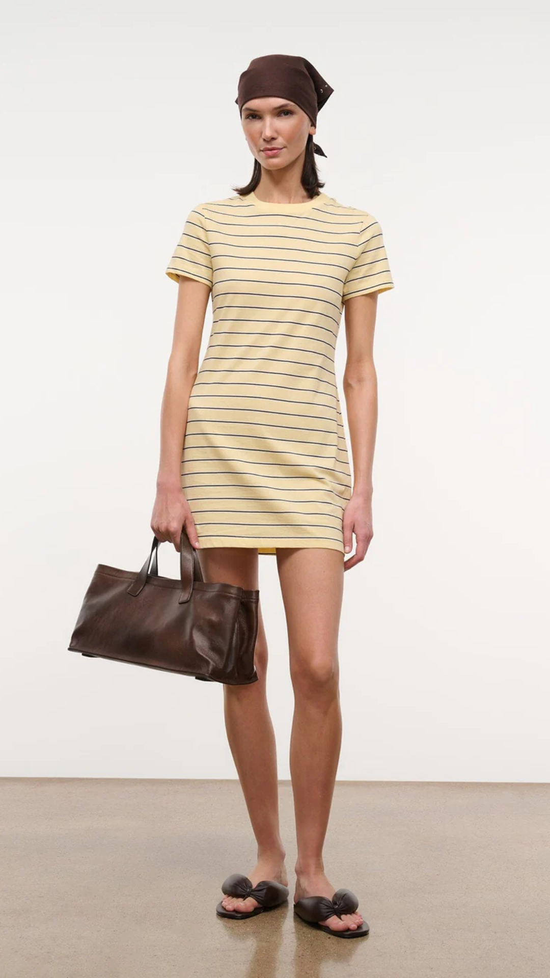 Staud Wade Dress in Monday Stripe