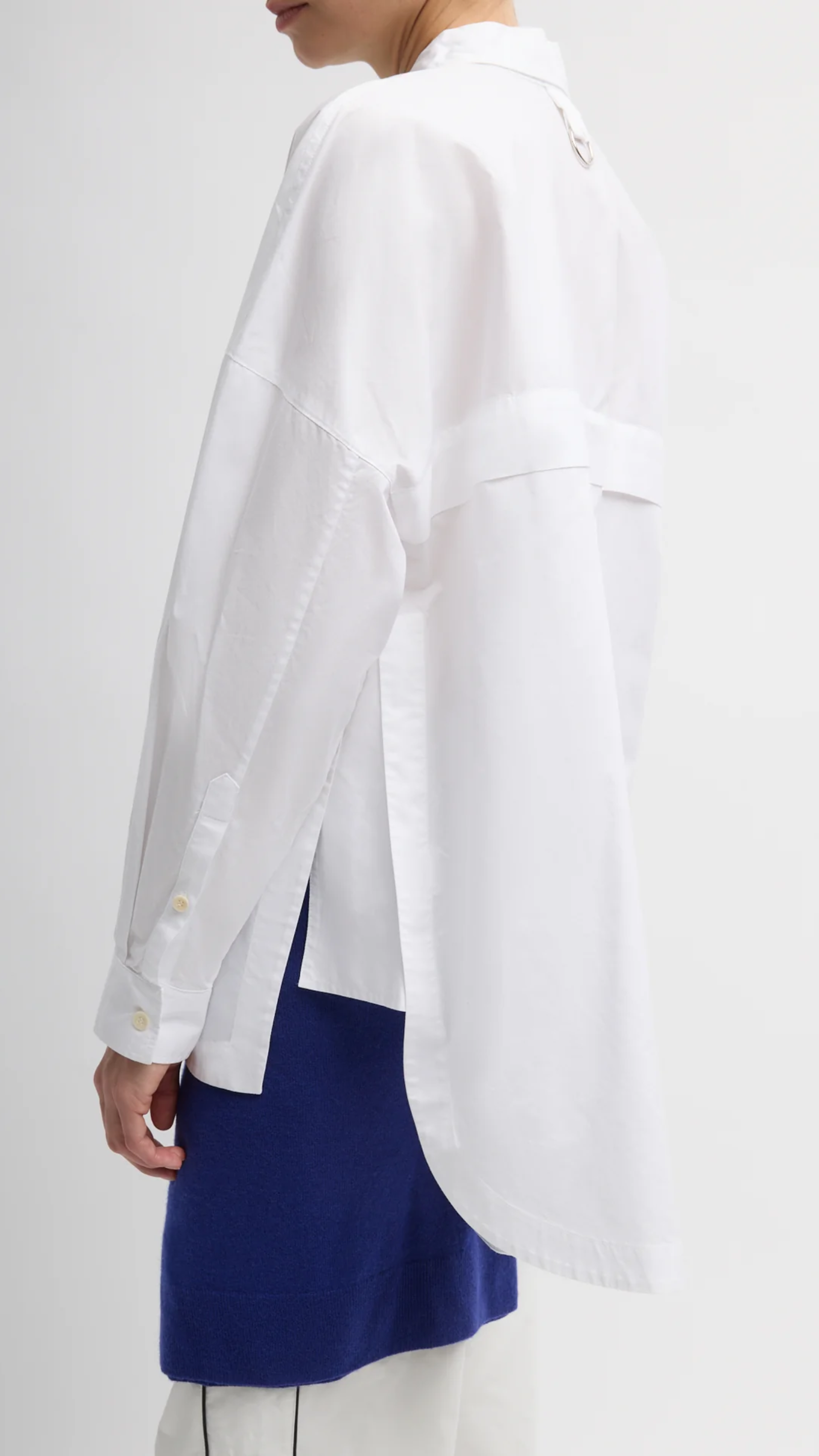 Tibi Gabe Oversized Shirt in White