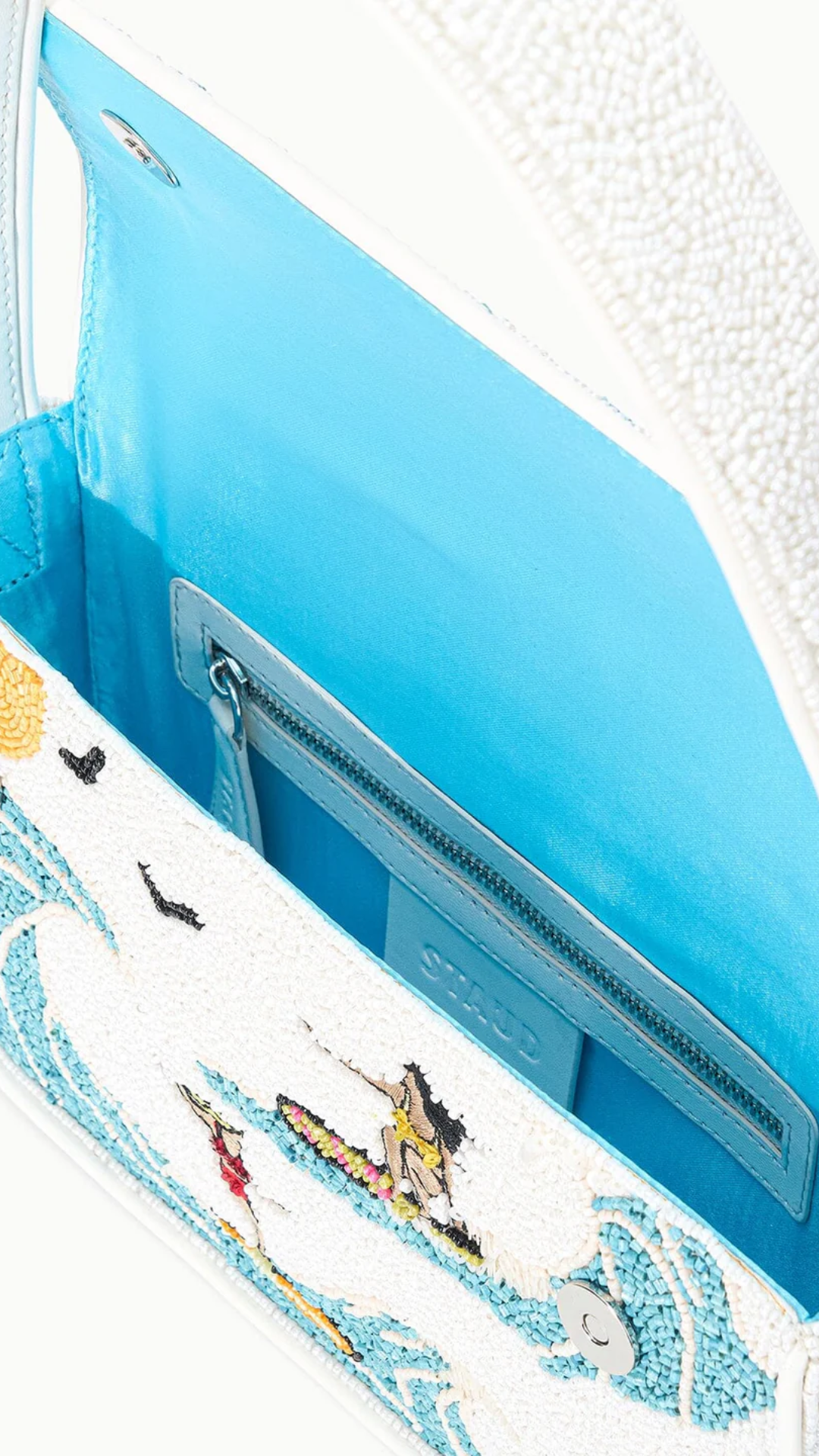 Staud Tommy Beaded Bag in Surf Babes