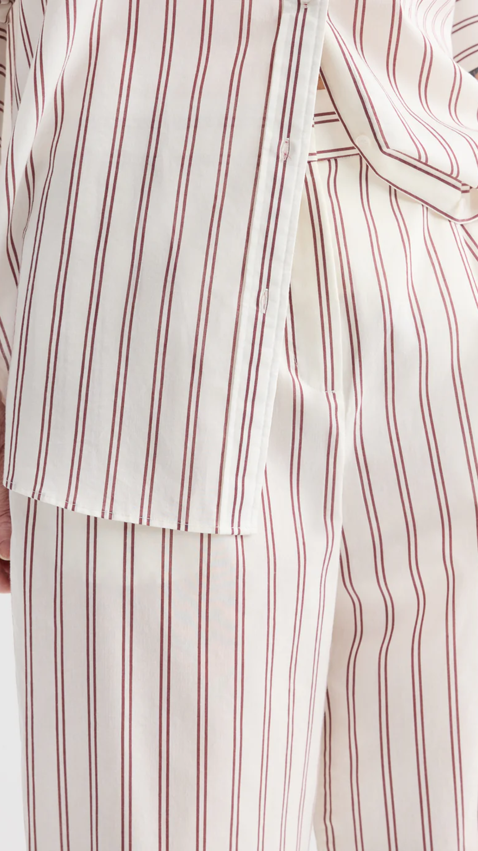 TWP Hudson St Pant in White/Wine