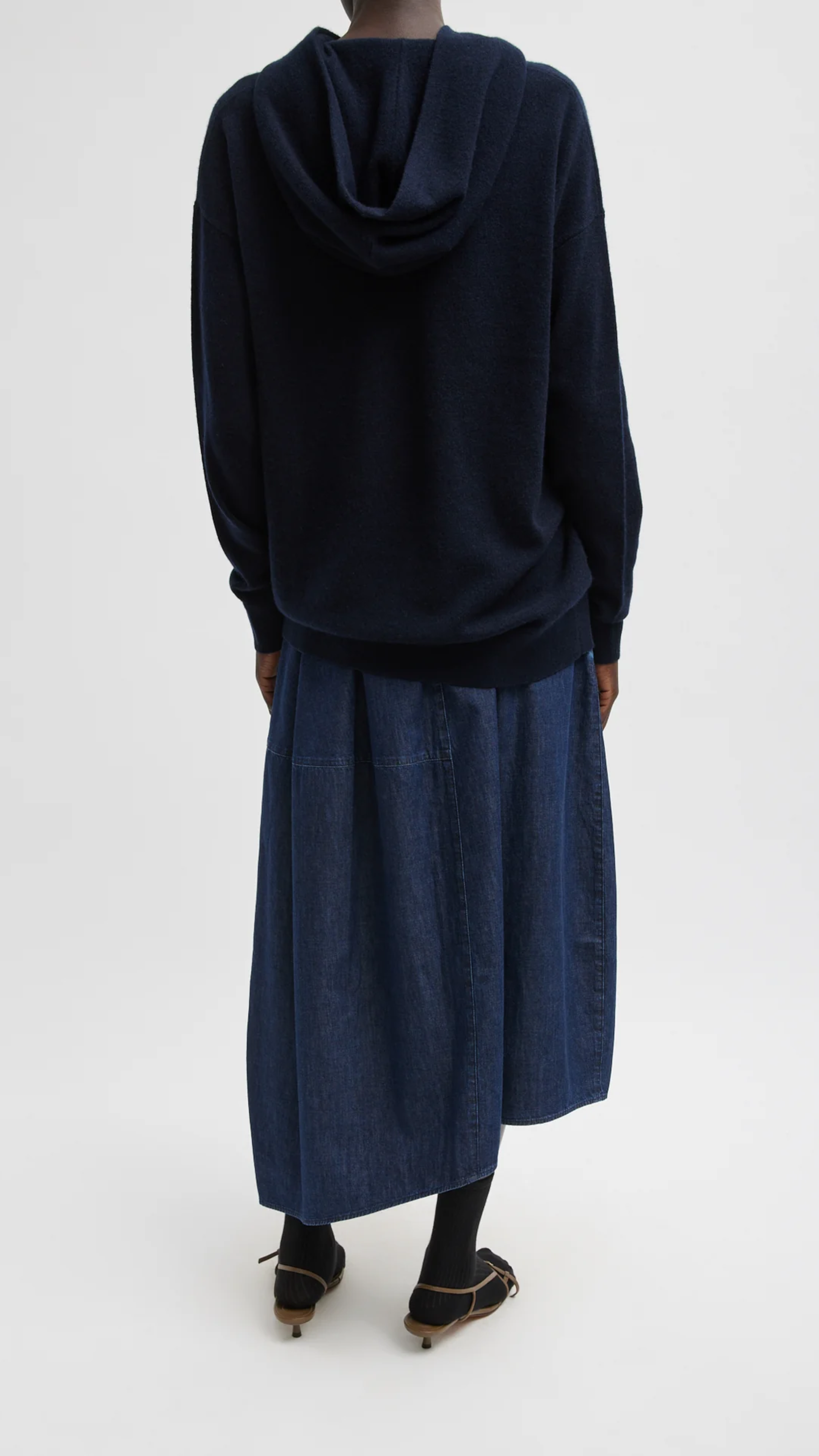 Tibi Denim Asymmetric Balloon Skirt