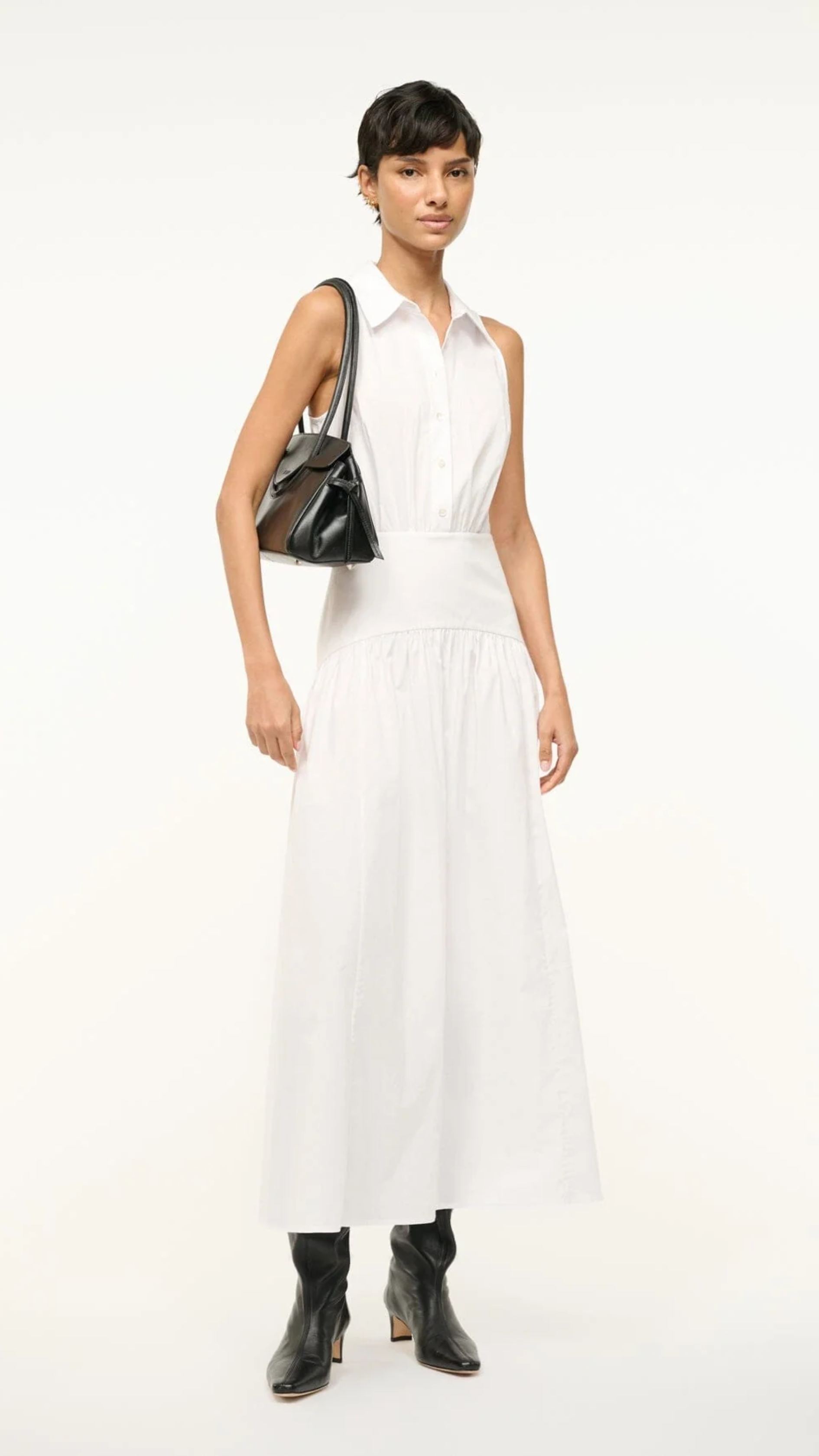 Staud Romy Dress in White