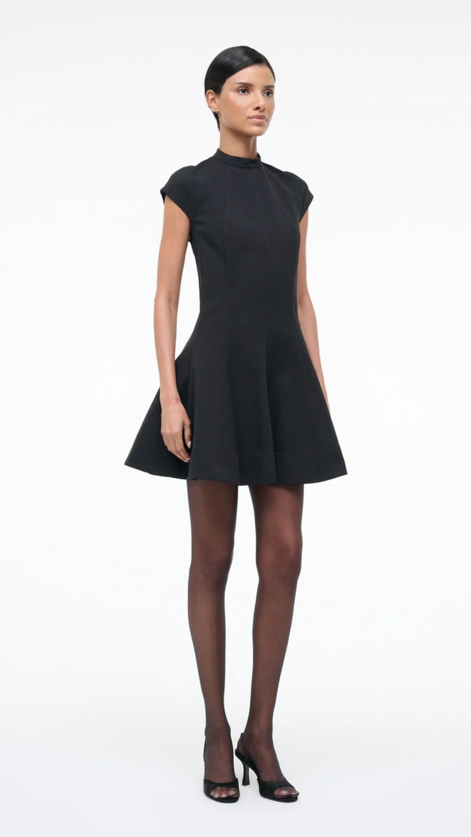 Staud Ellie Mini Dress in Black