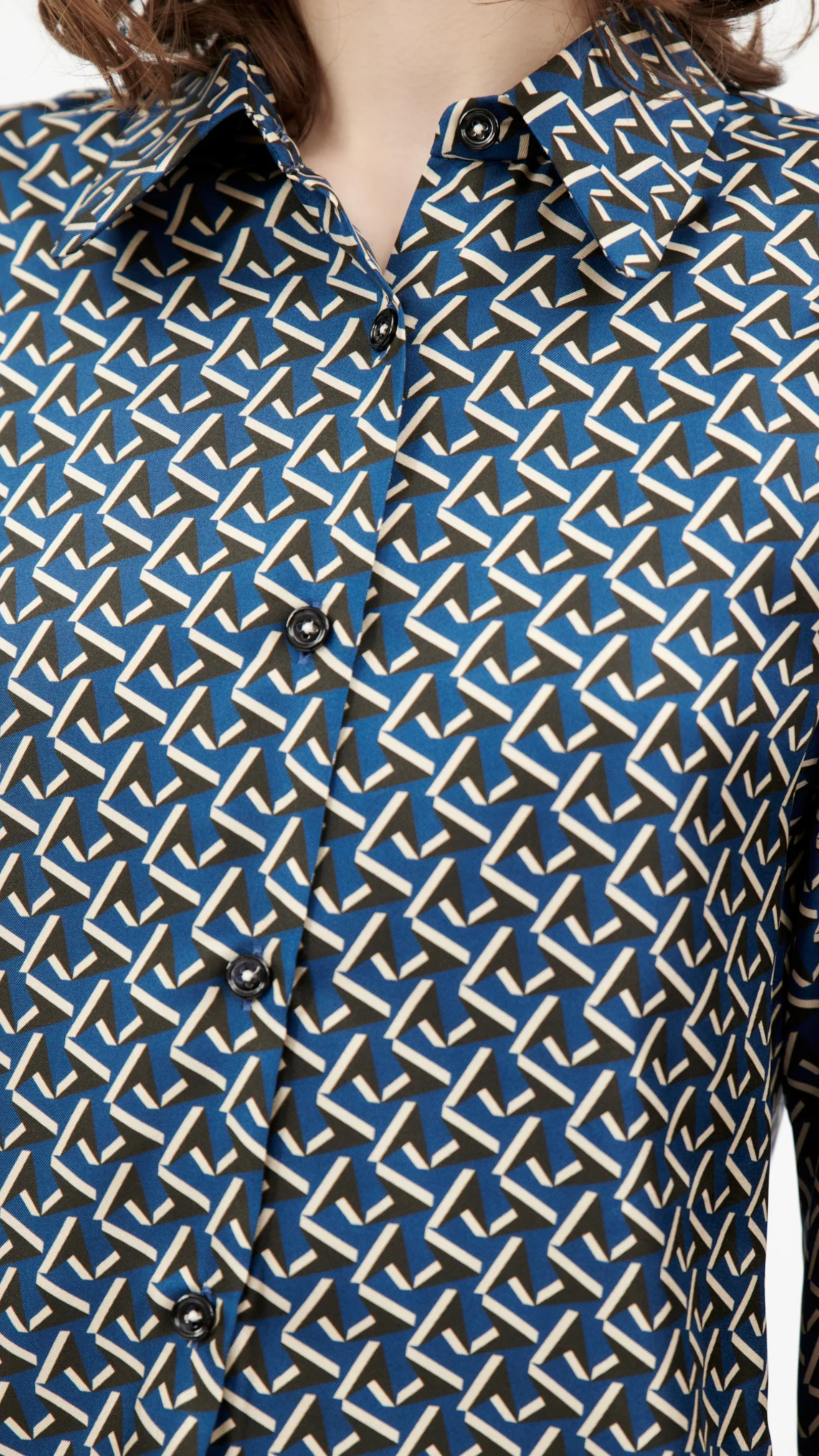 Odeeh Pattern Shirt in Admiral