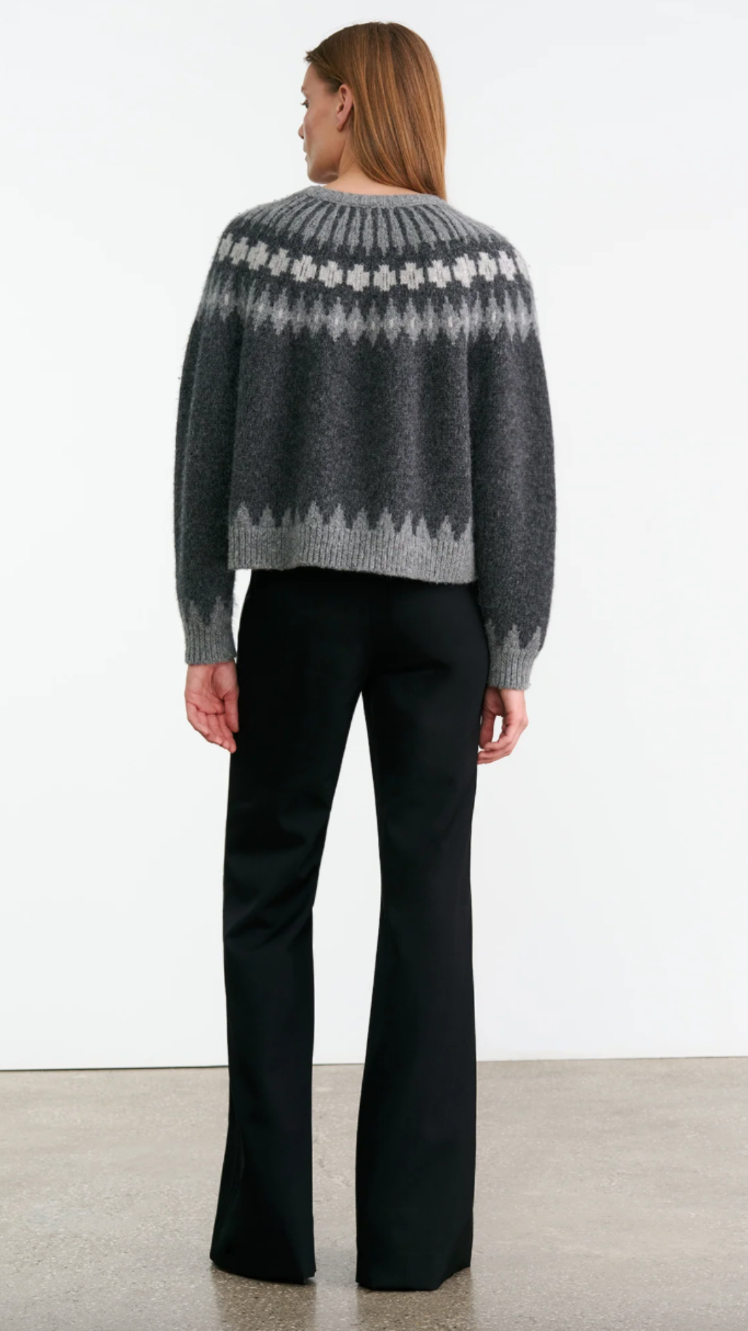Nili Lotan Alena Sweater in Dark Grey Melange