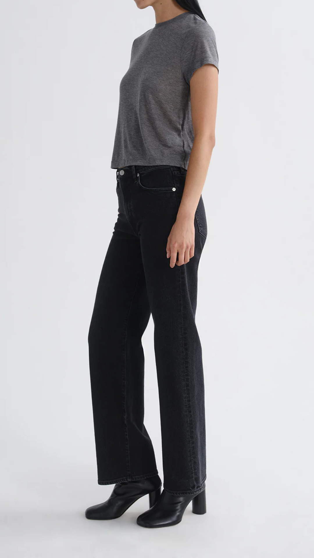 Agolde Adine Tee in Grey
