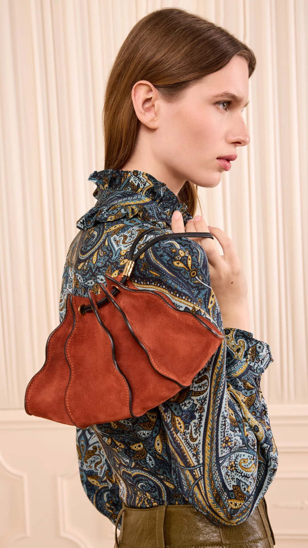 Ulla Johnson Adria Small Crossbody in Rust