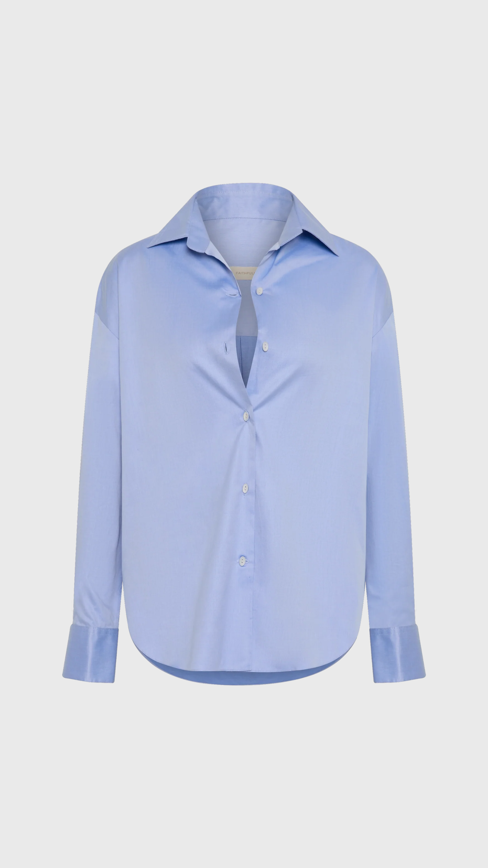 Faithfull En Vau Oversized Shirt in Soft Blue