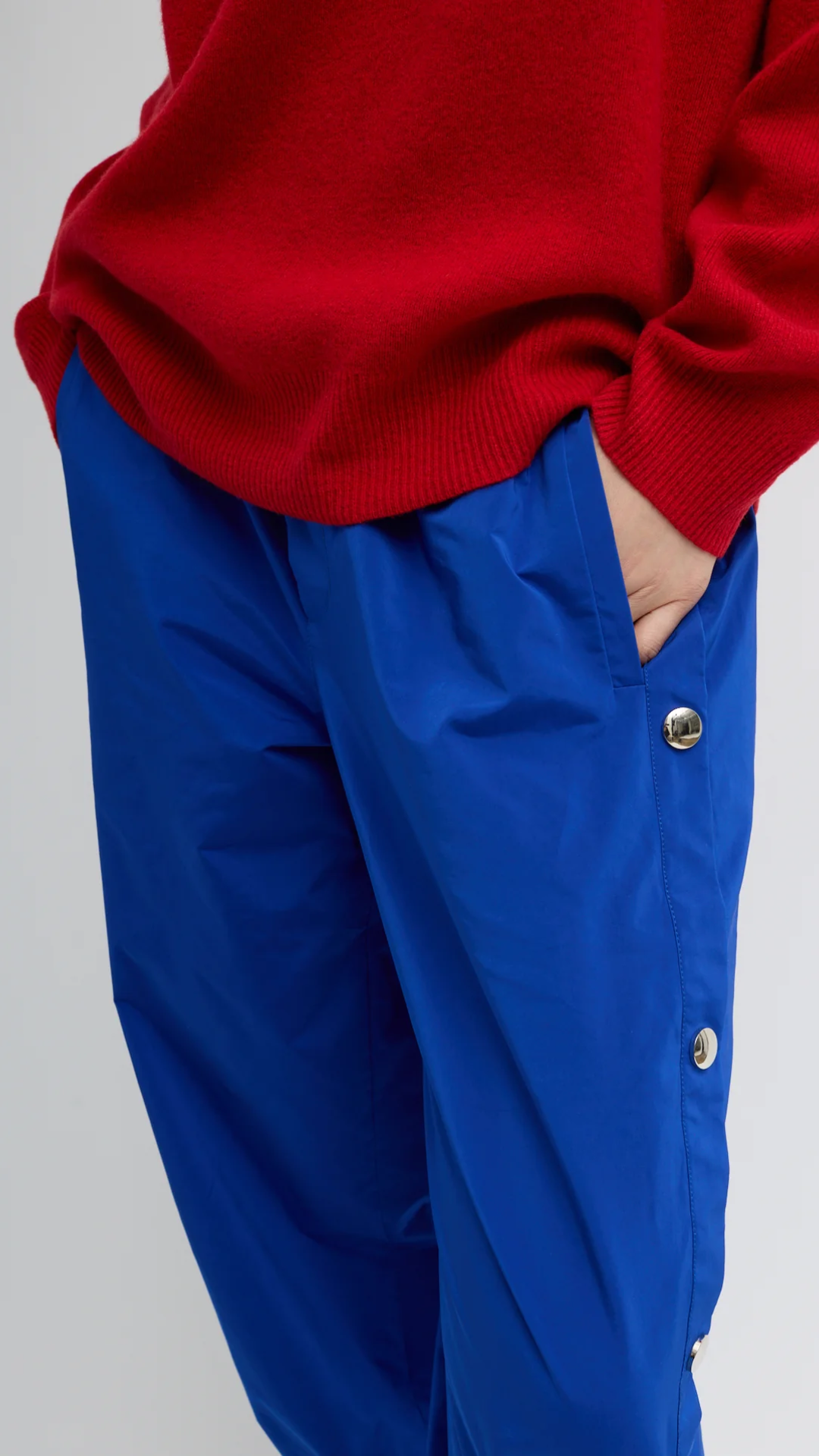 Tibi Nylon Snap On Jogger