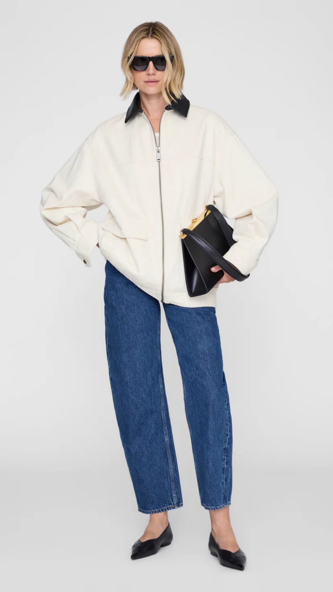 Anine Bing Holden Jacket in Cream