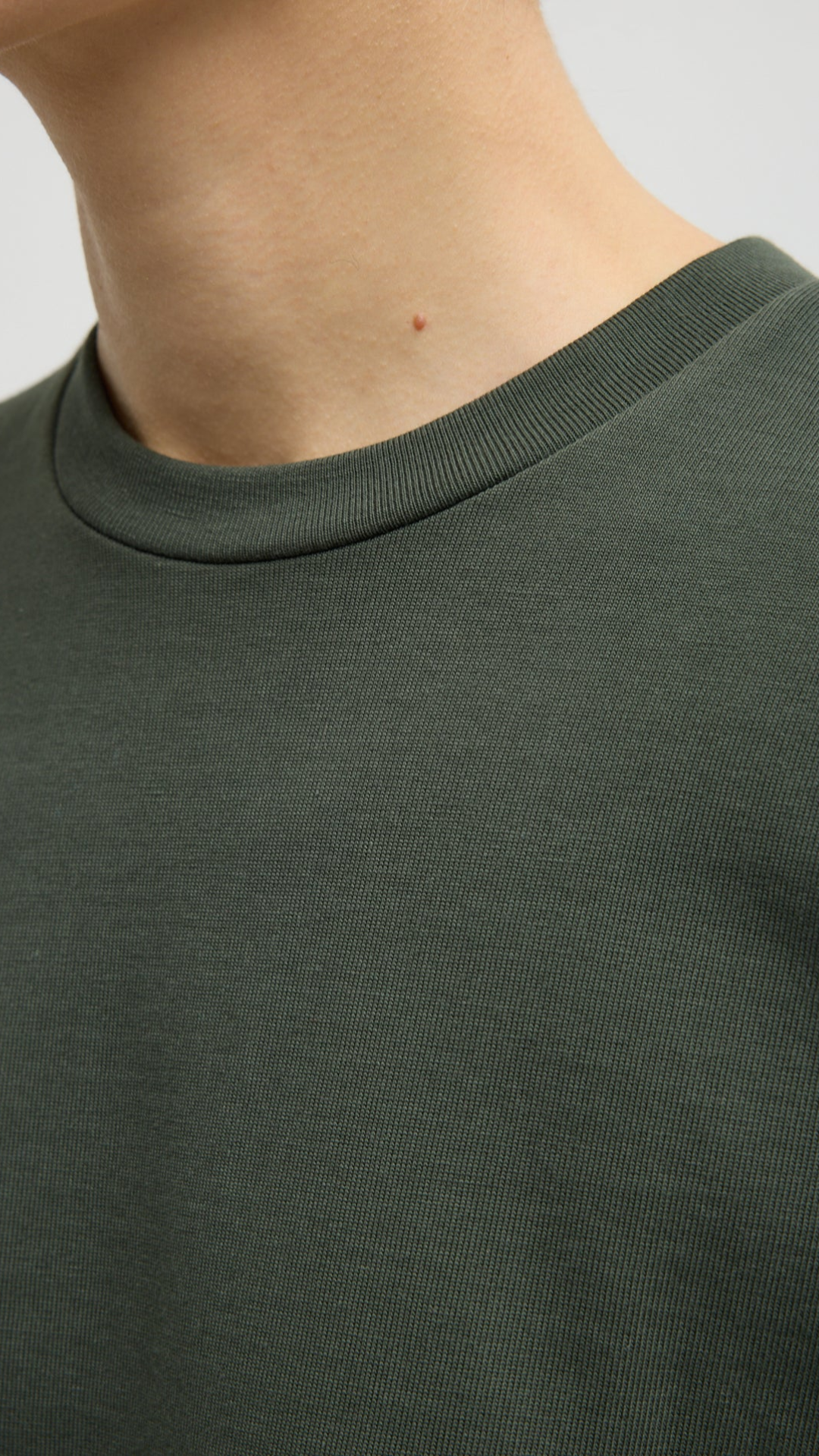 Tibi Perfect Unisex T-Shirt in Army Green