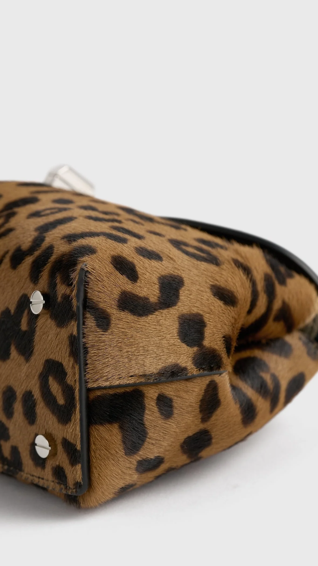 Toteme Mini T-Lock Pony Hair Clutch in Leopard
