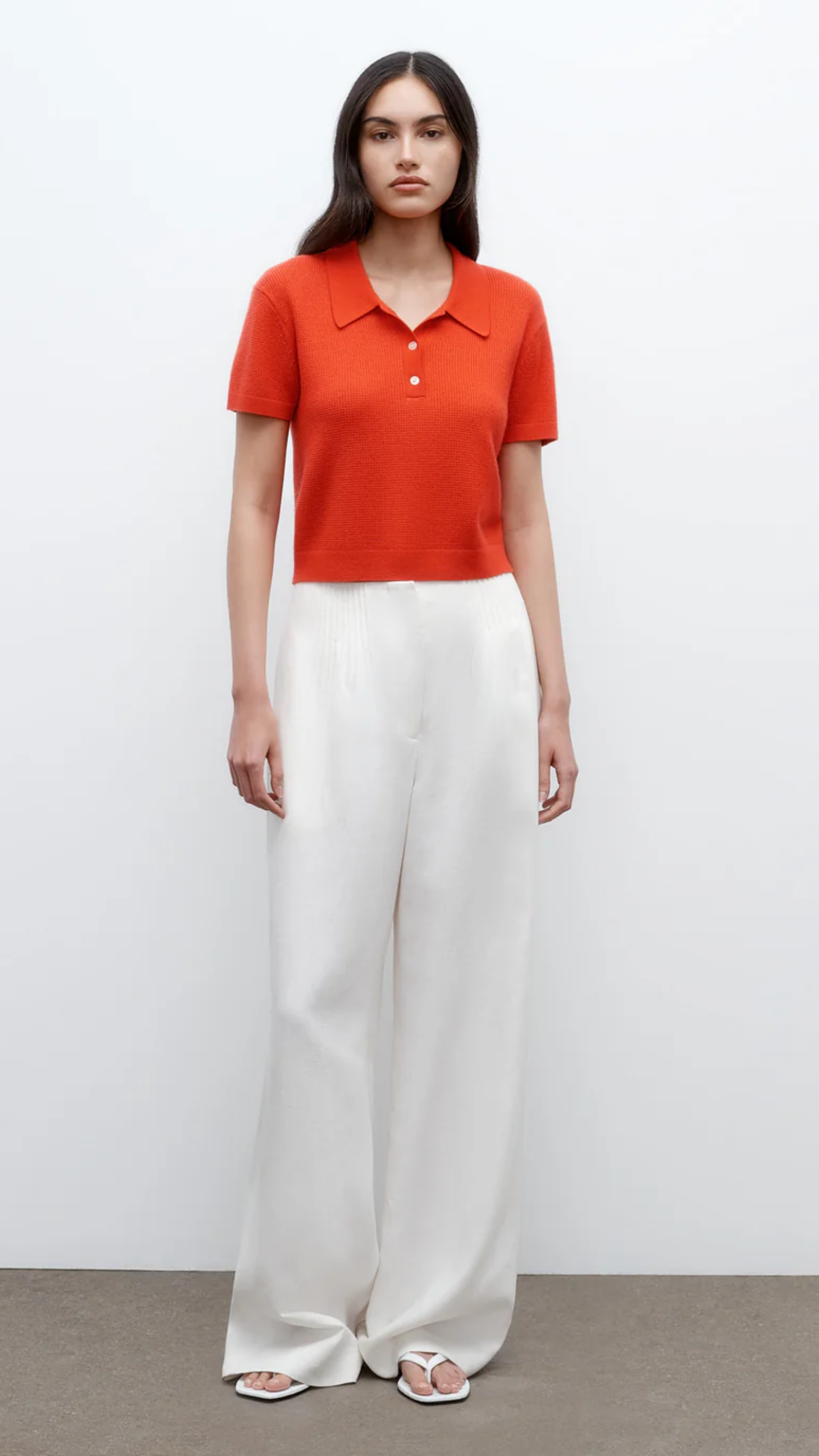 TWP Thermal Polo in Tomato