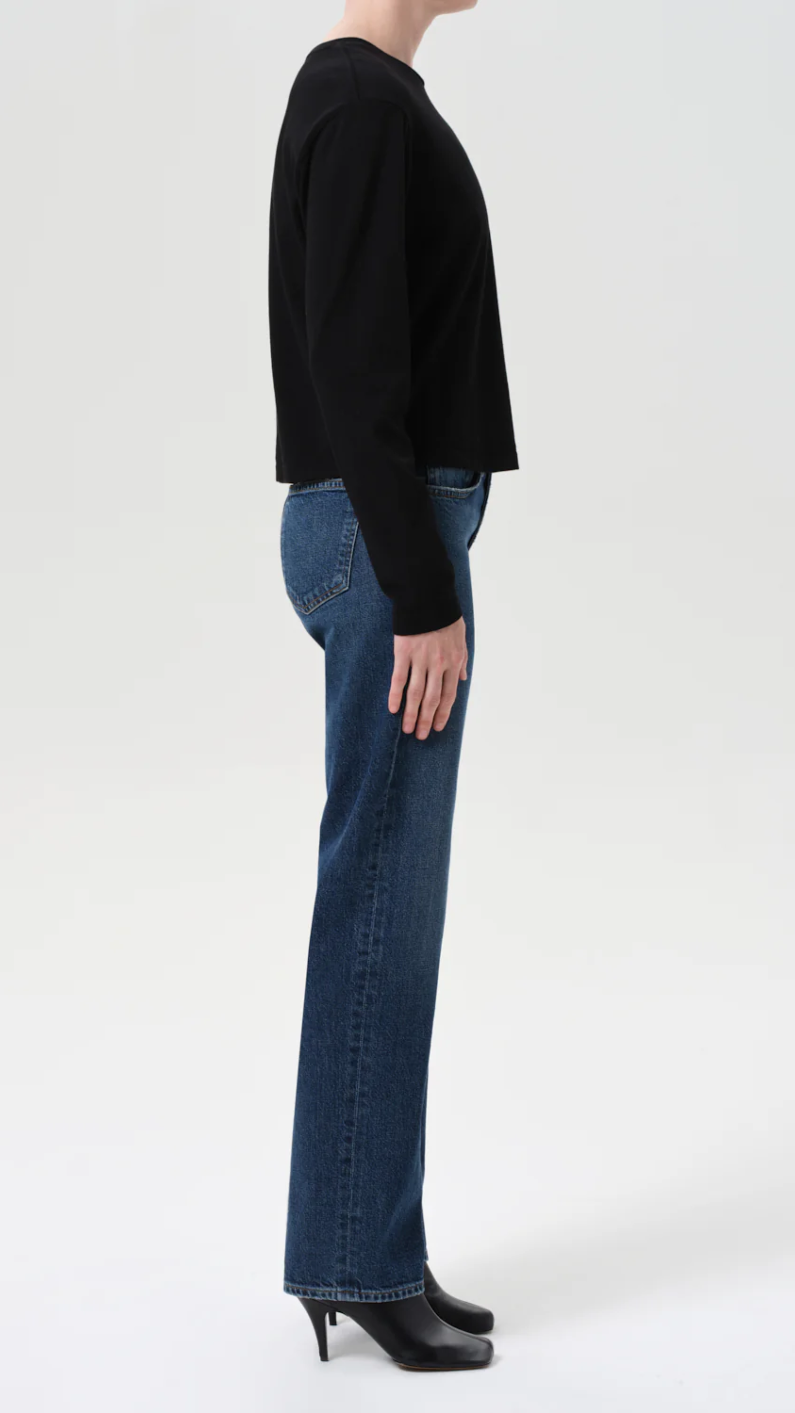 Agolde Low Rise Slim Jean in Slick