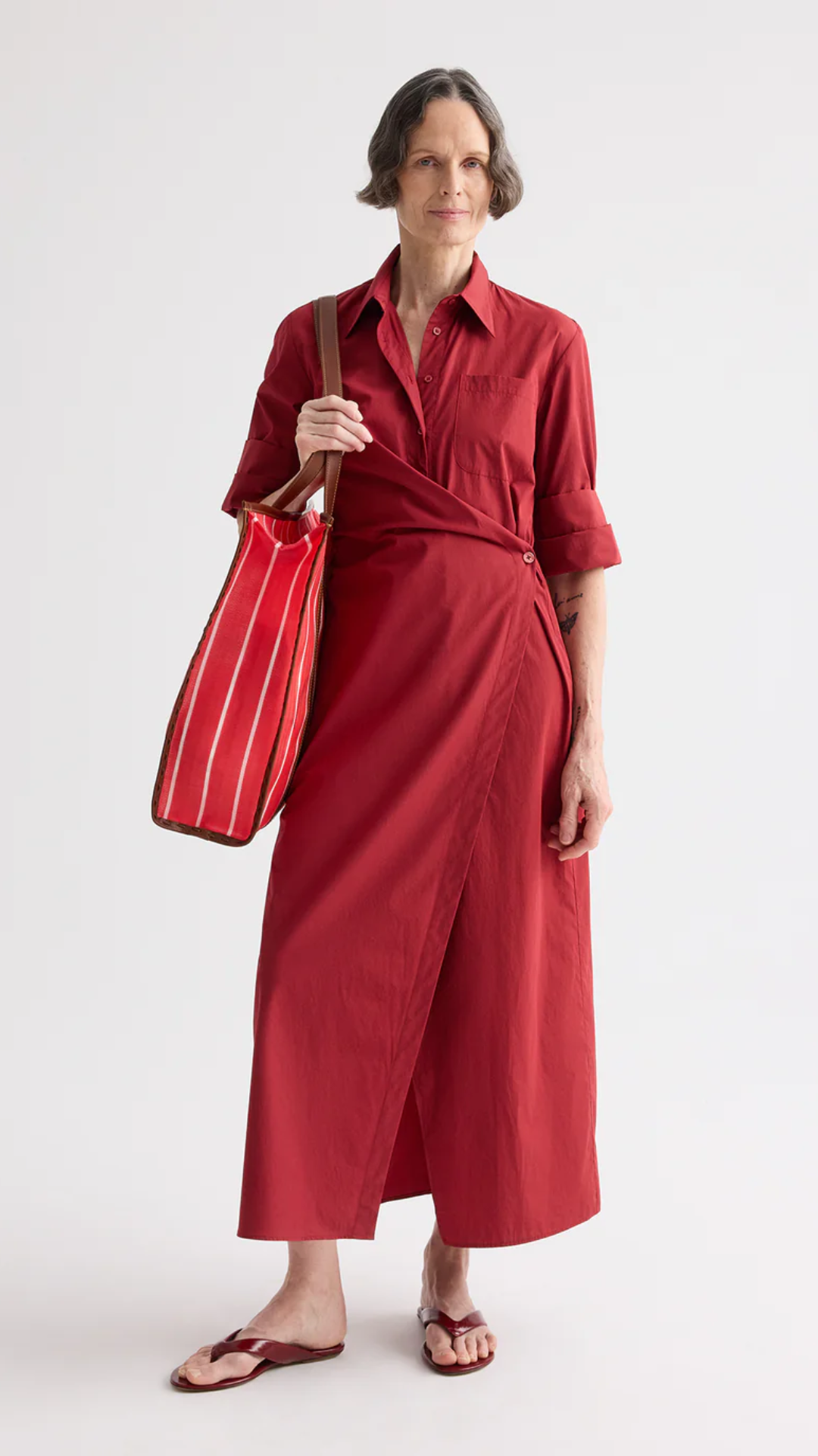 TWP New Earl Dress in Karanda Red