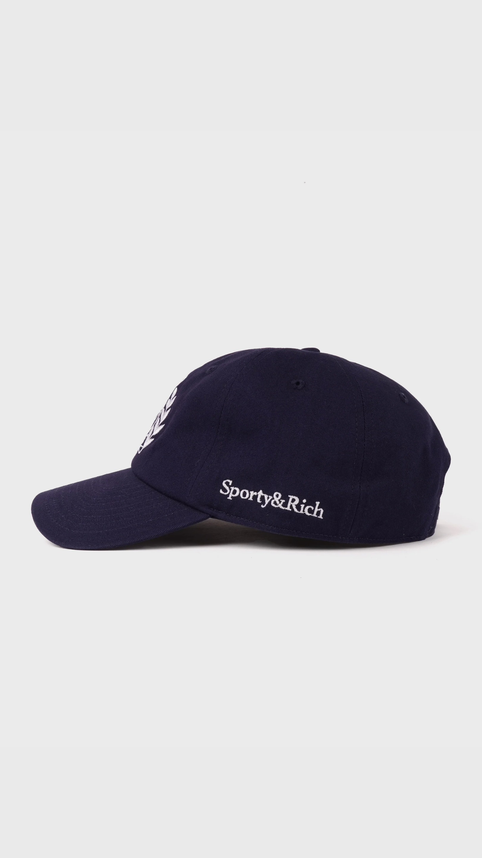 Sporty & Rich NY Crest Hat in Dark Navy/White