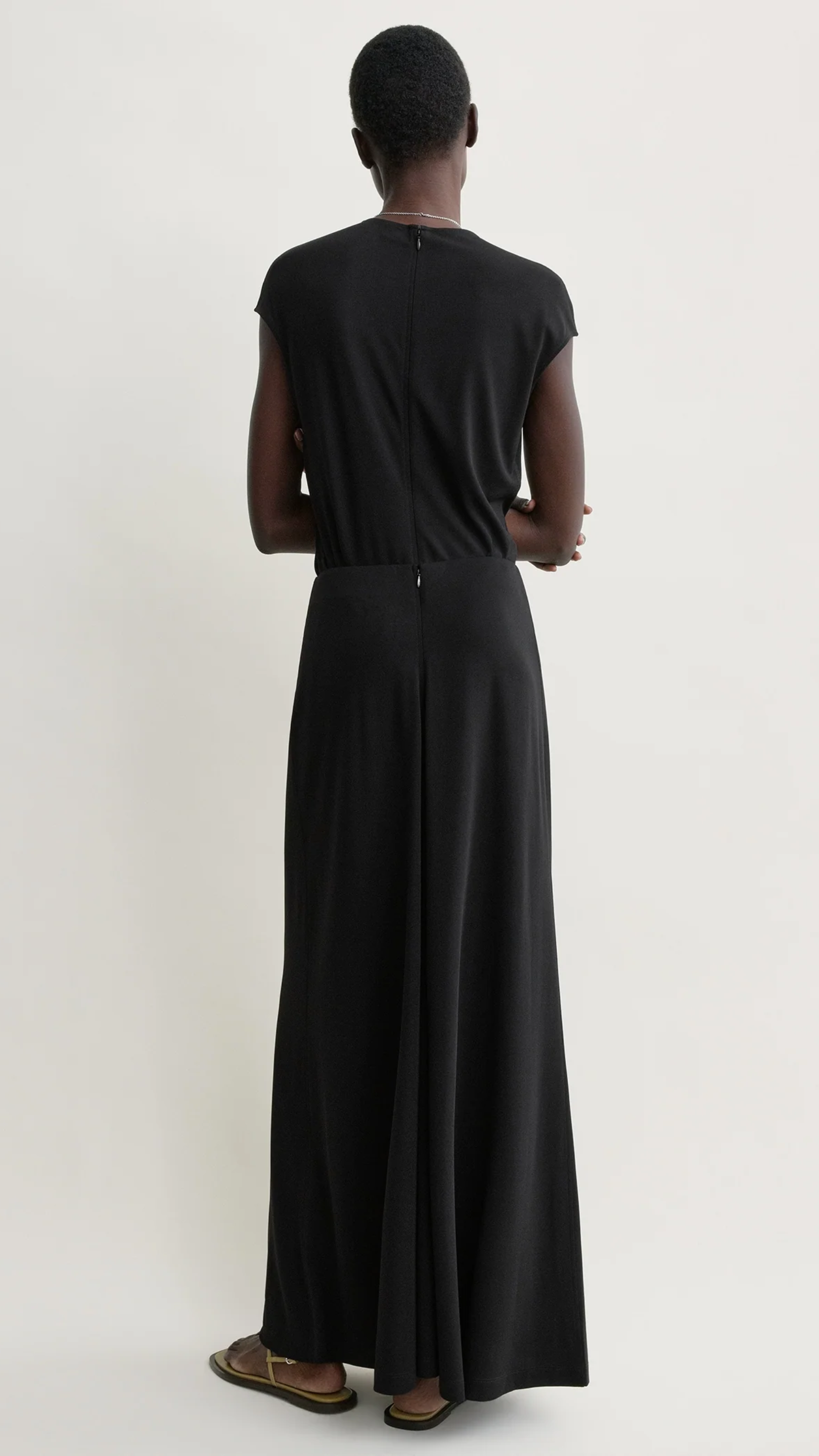 Toteme Flared Jersey Skirt in Black Toteme Flared Jersey Skirt in Black