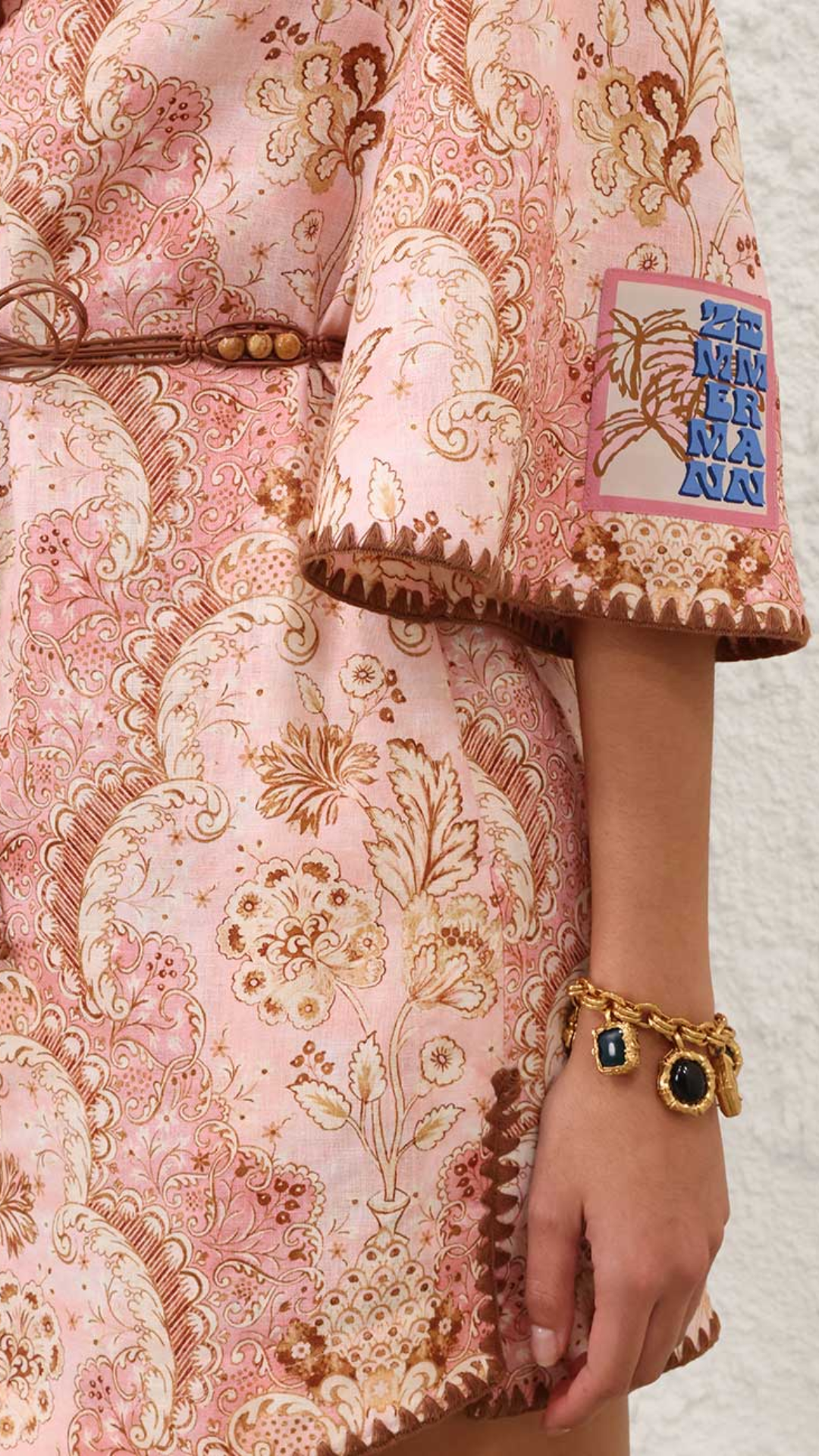 Zimmermann Daylight Tunic Mini in Damask Rose