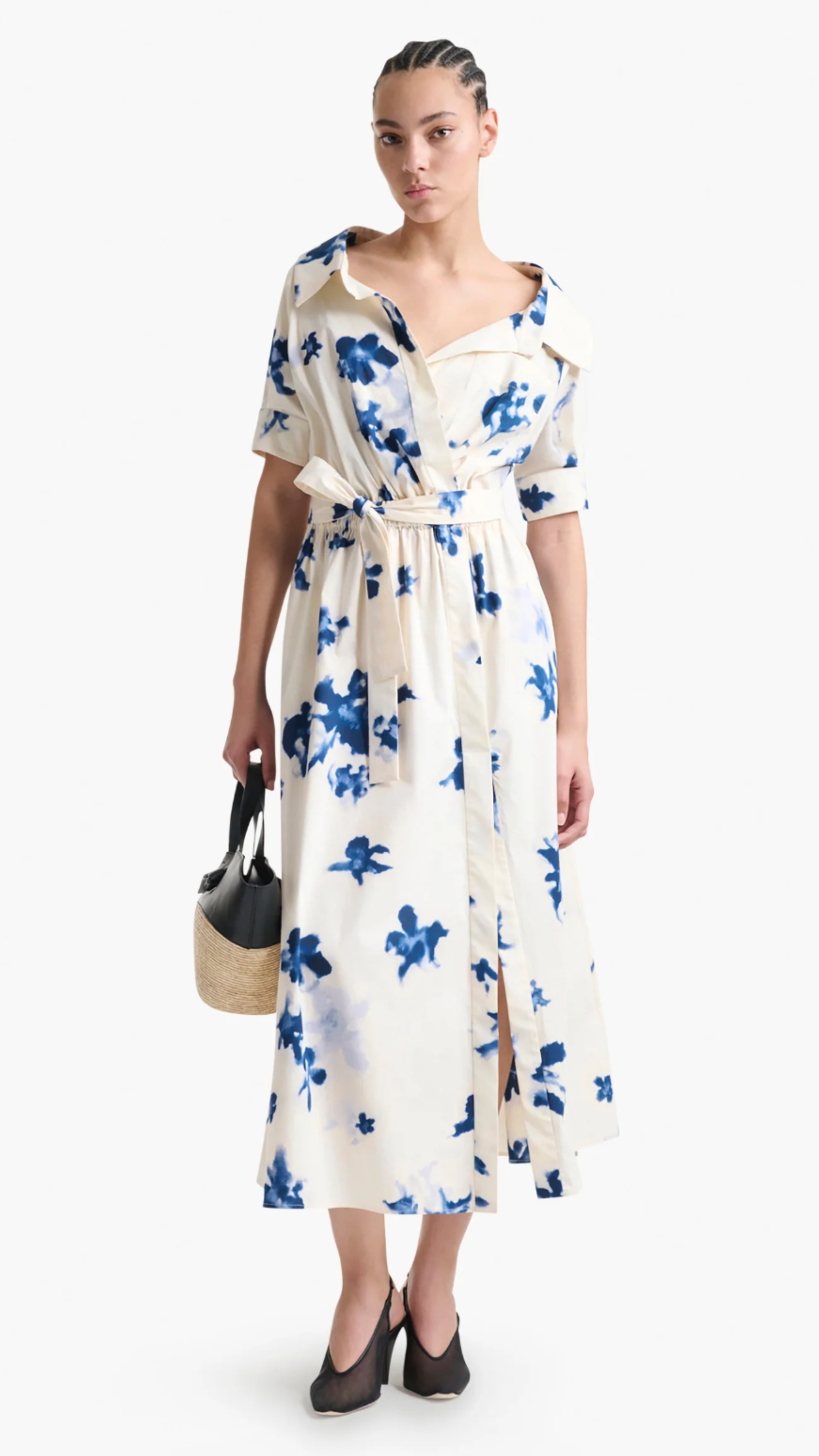 Altuzarra Lydia Dress in Berry Blue Flowers