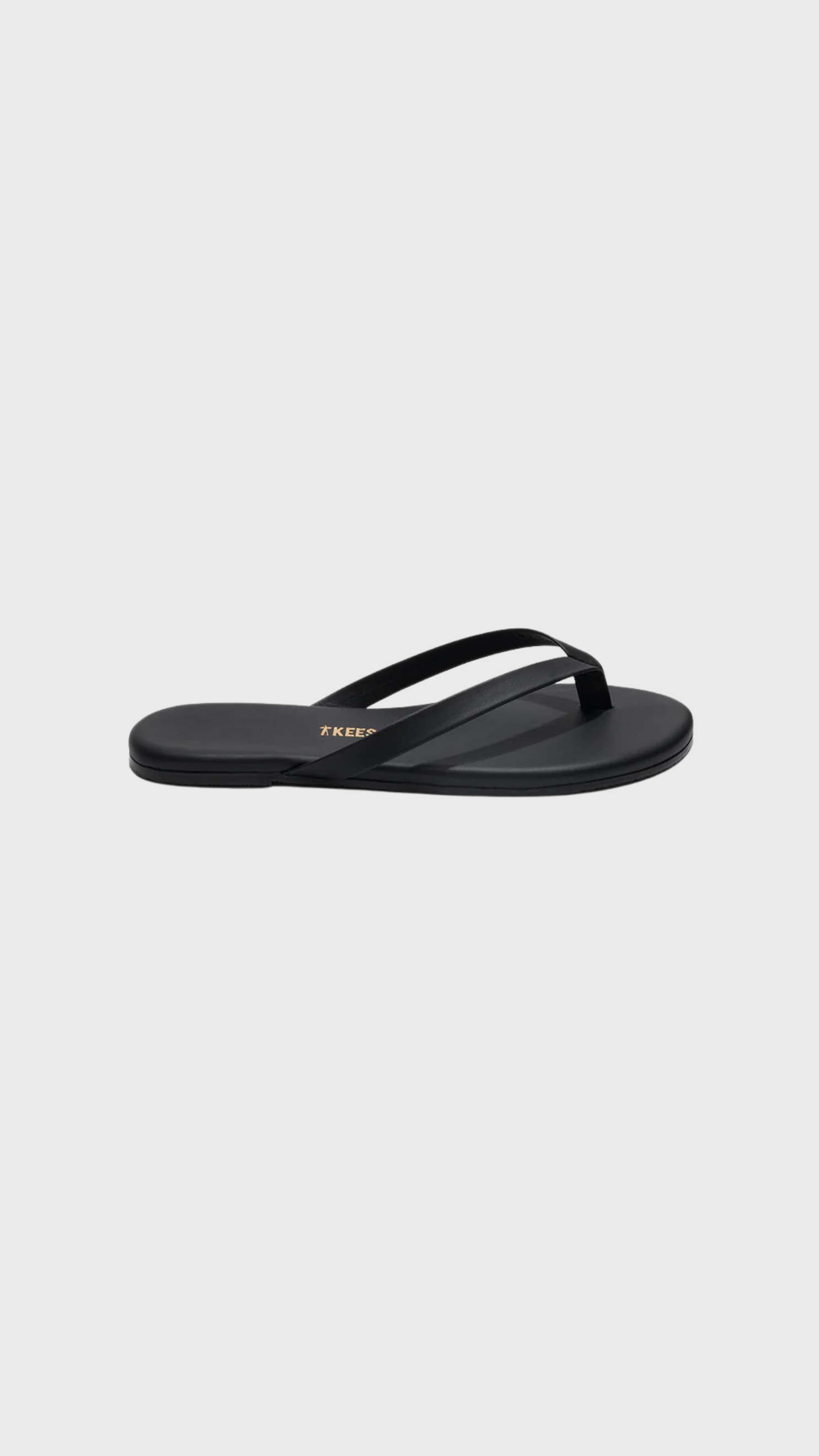 Tkees Boyfriend Leather Flip Flops in Taro Black