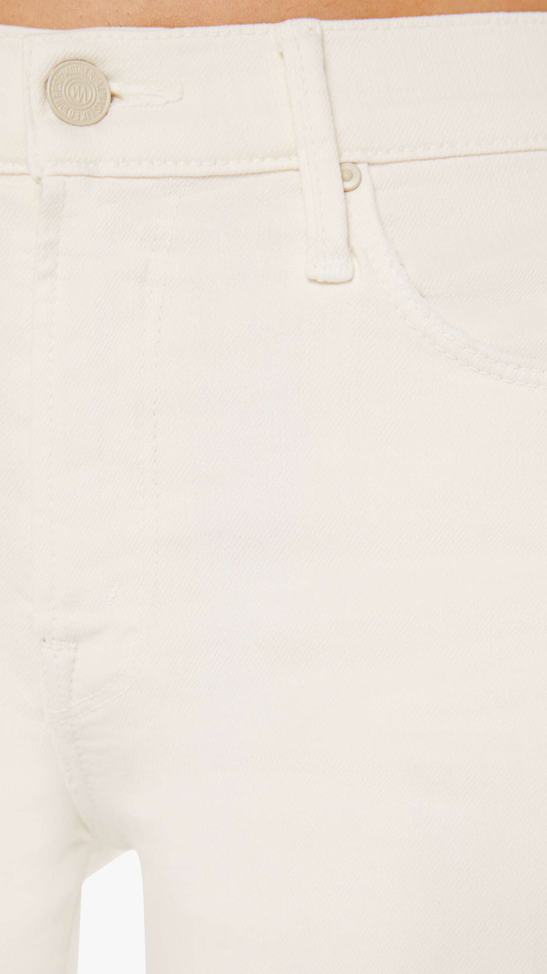 Mother The Twister Skimp Jean in Cream Puffs