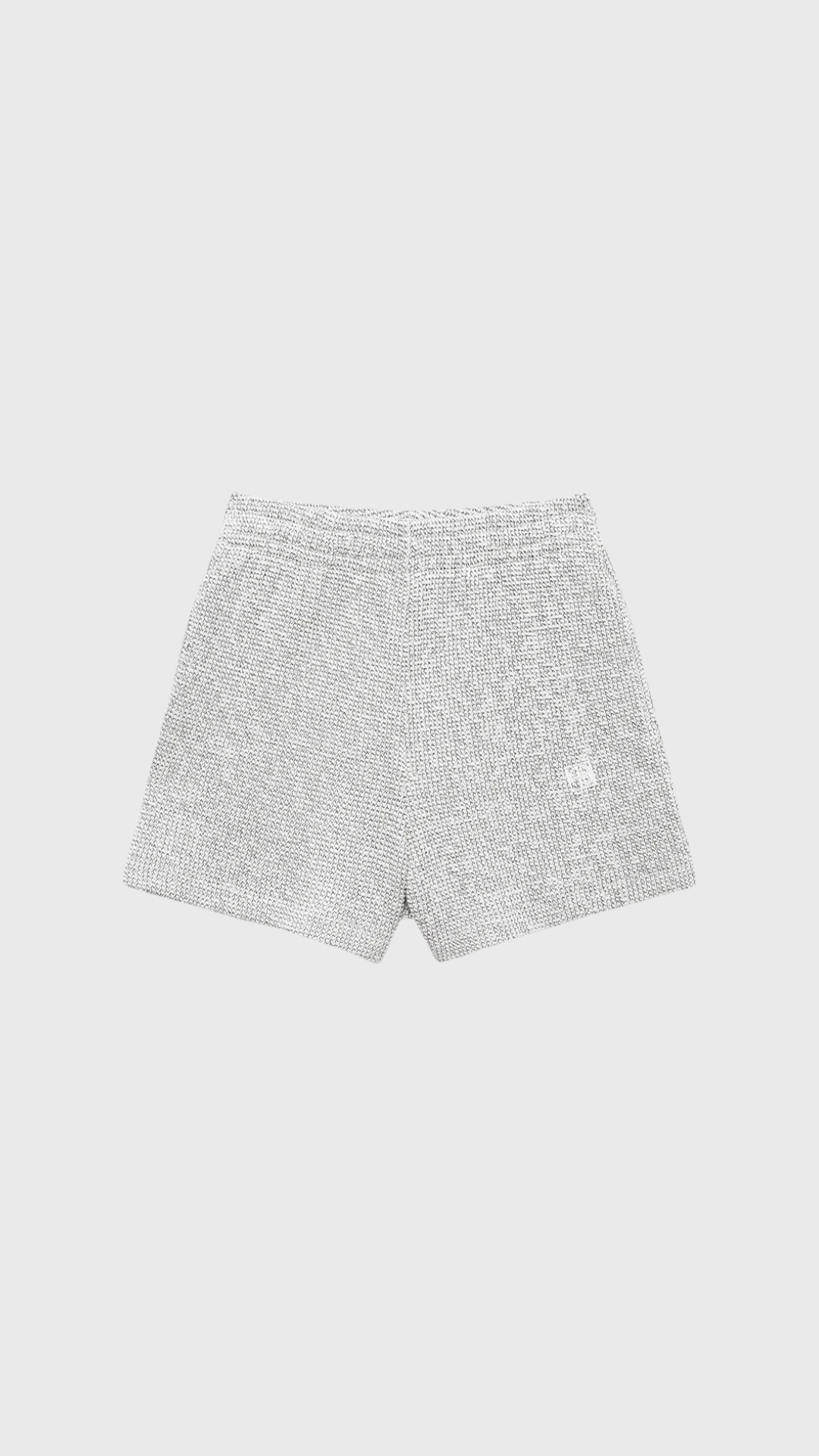 Anine Bing Kam Monogram Short in White/Black