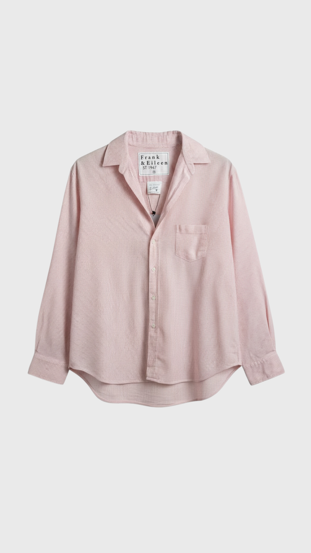 Frank & Eileen Relaxed Button Up Shirt in Burnt Orange White Stripe