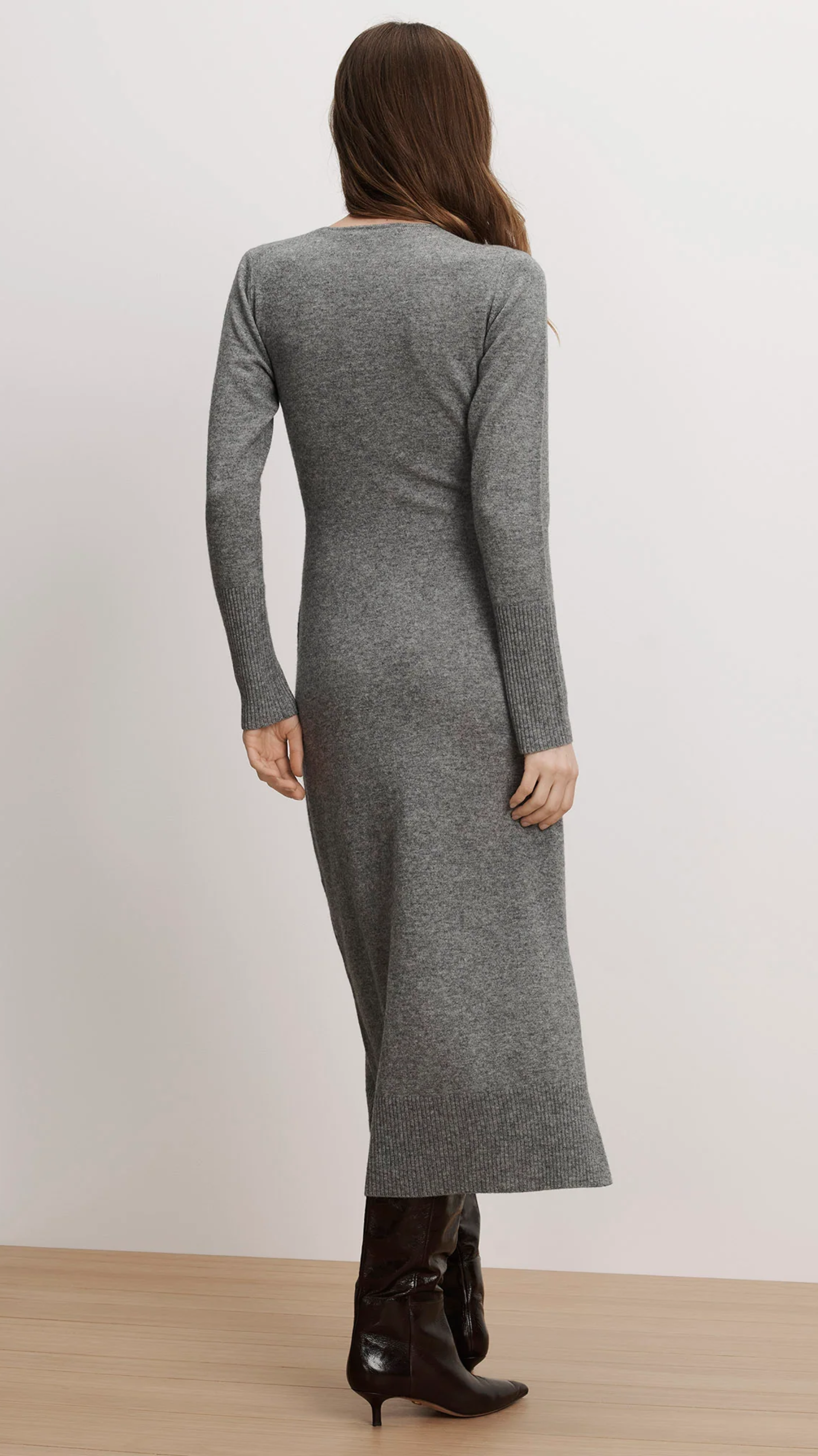 Veronica Beard Salomez Knit Dress in Heather Grey