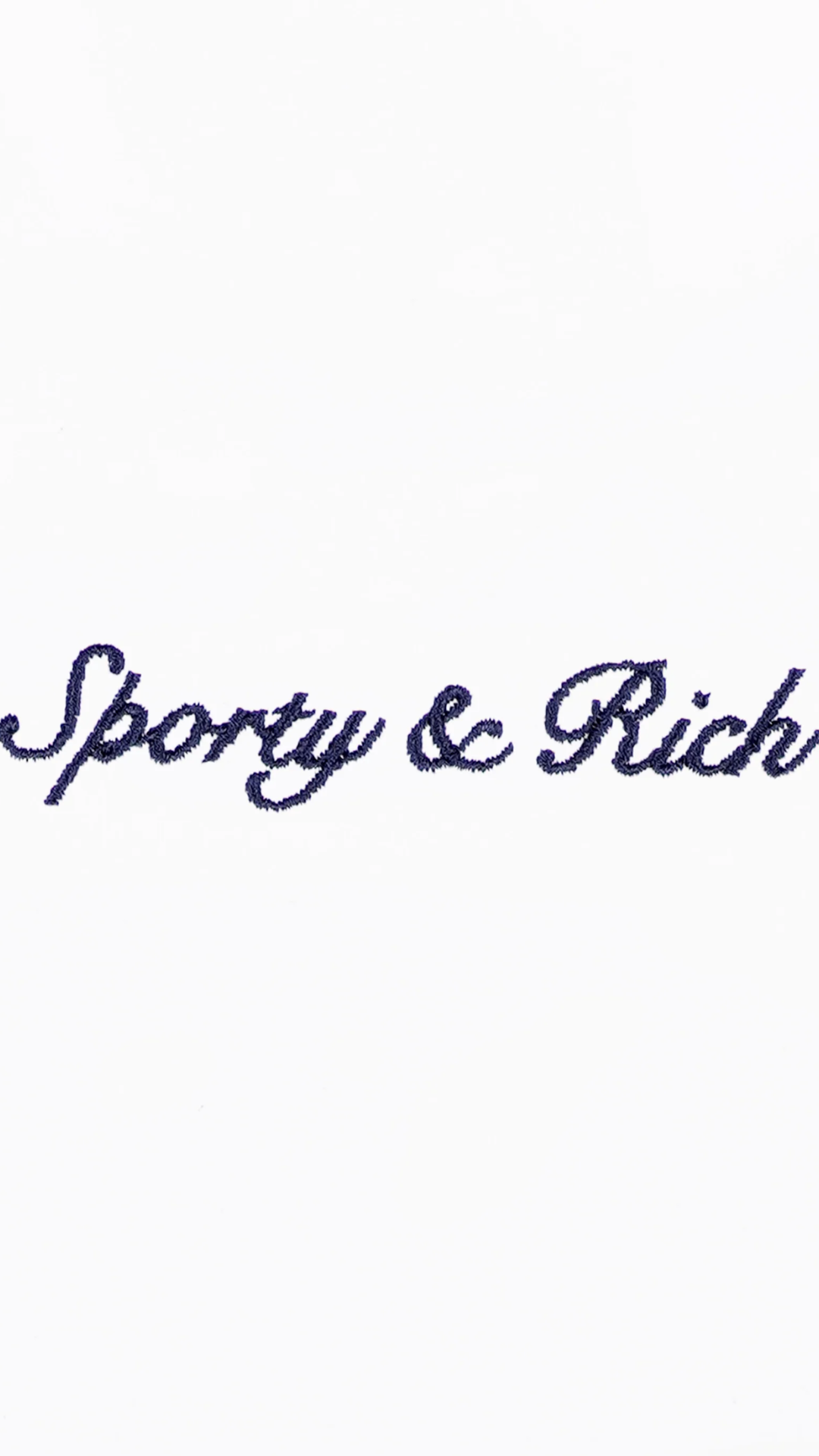 Sporty & Rich Syracuse Embroidered Disco Short in White