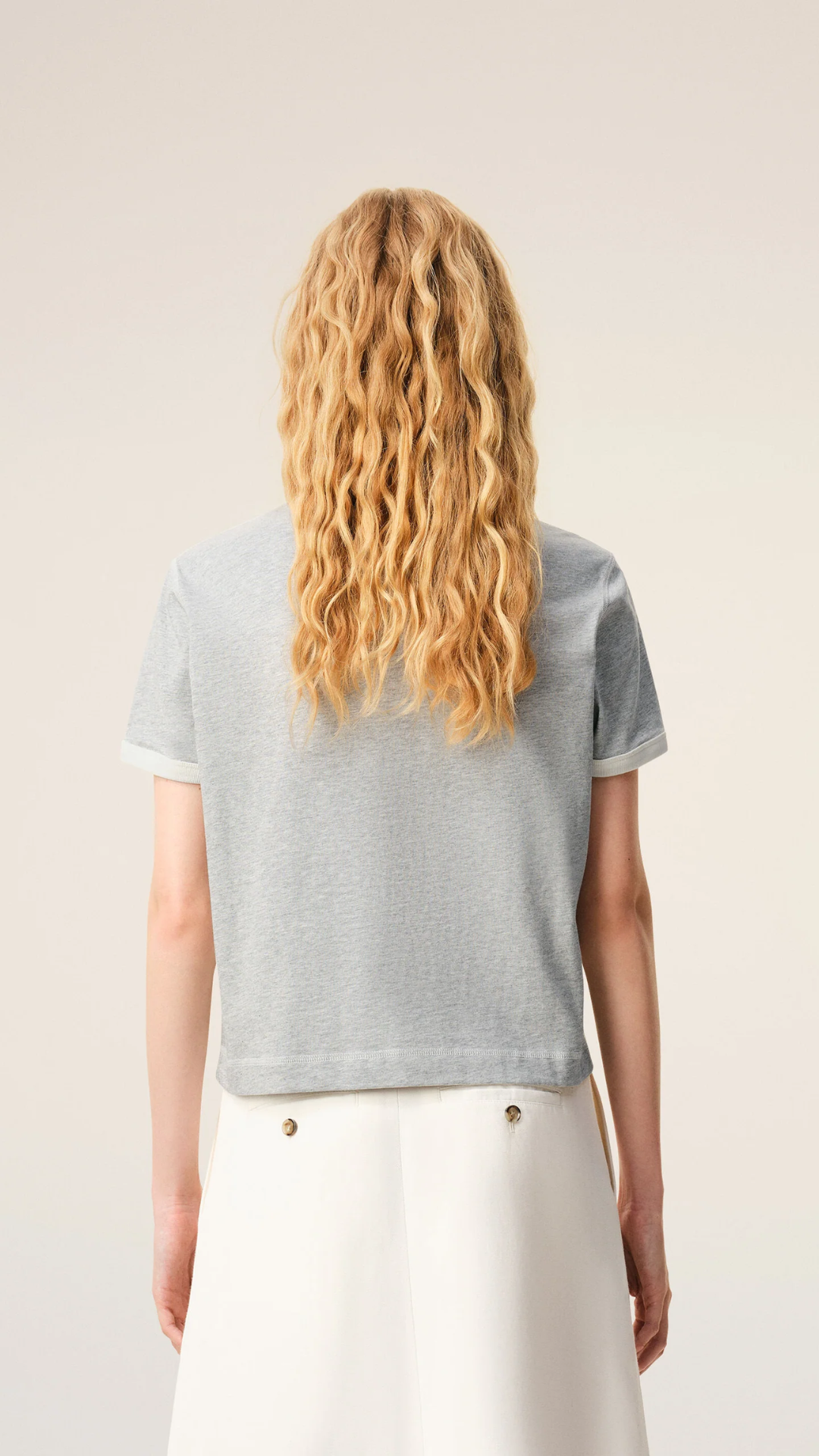 Ami Cotton Ami Paris Patch T-Shirt in Grey/White