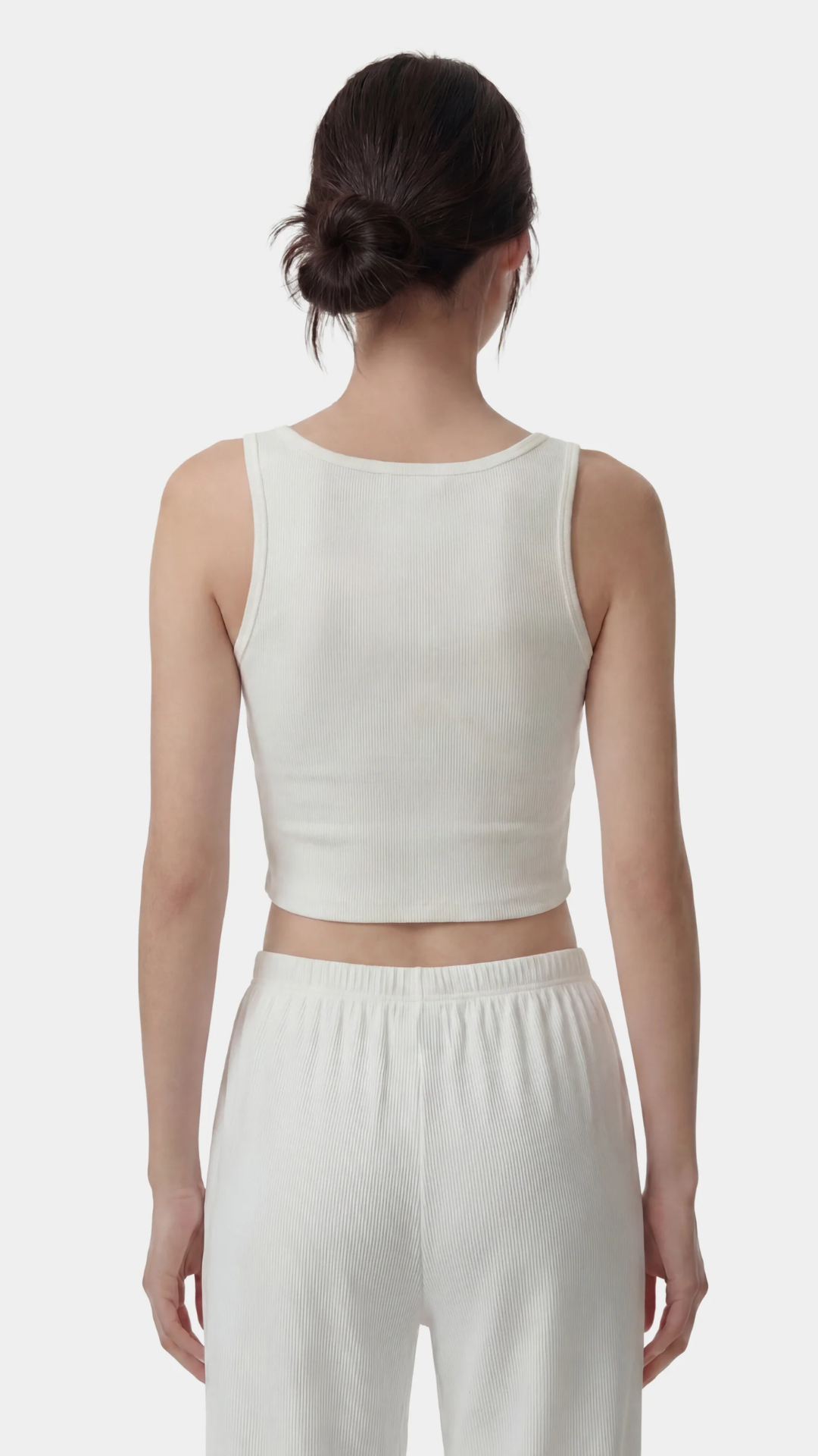 Sporty & Rich Signature Logo Ribbed Baby Tank in White/Black