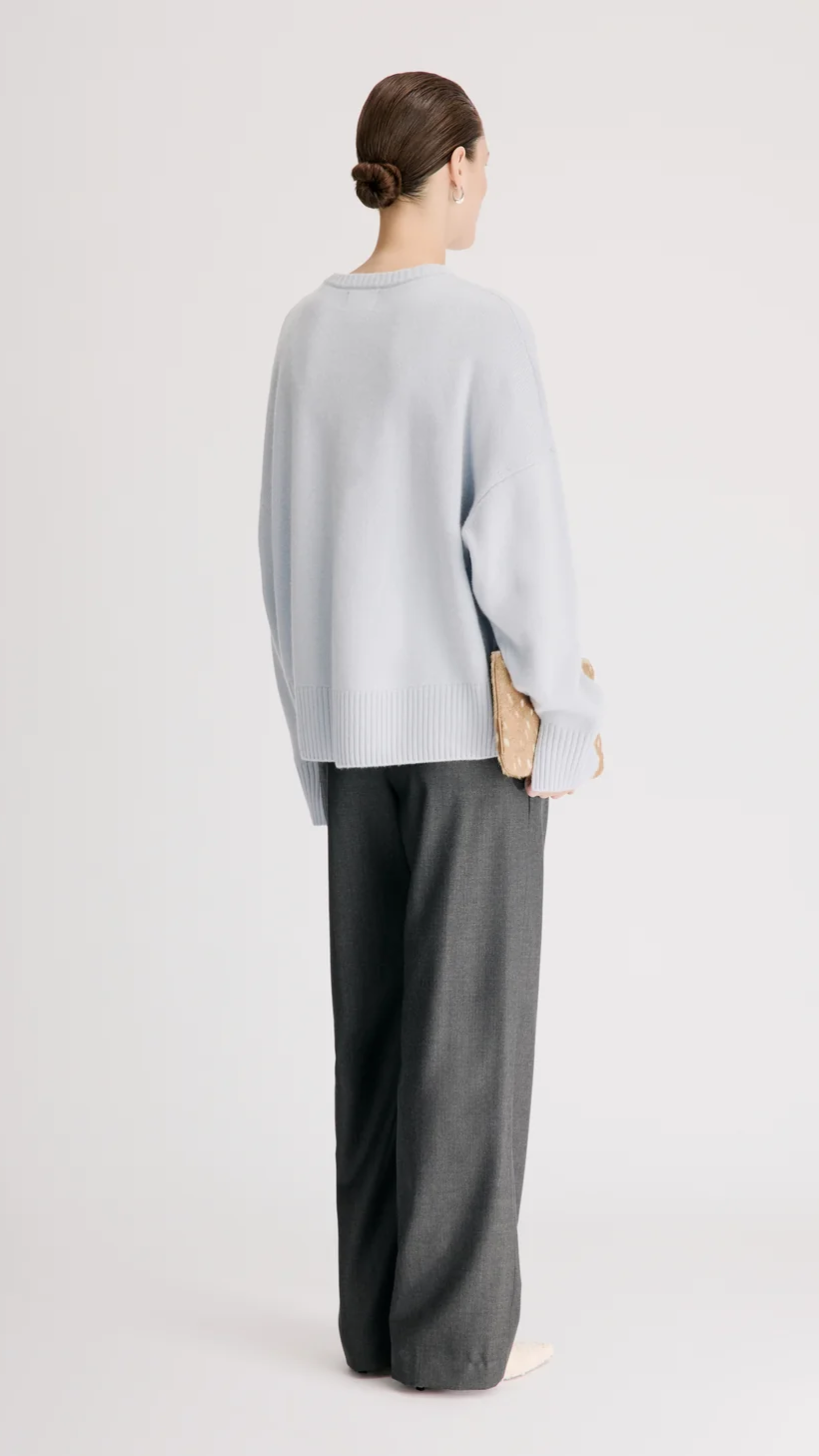 Loulou de Saison Anton LDS Cashmere Sweater in Light Blue