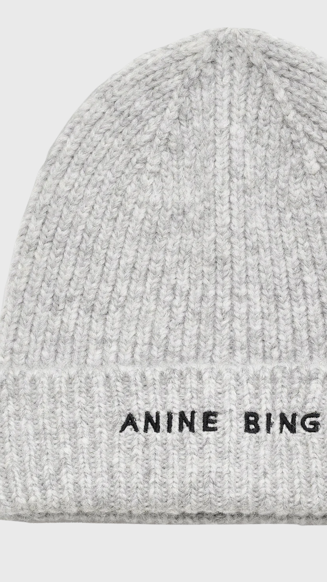 Anine Bing Elia Beanie in Charcoal