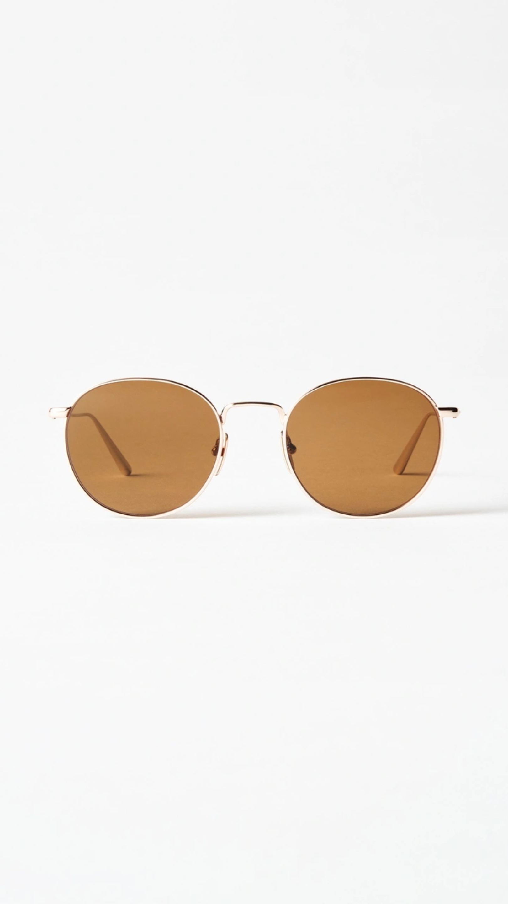 CHIMI Steel Round Sunglasses in Brown