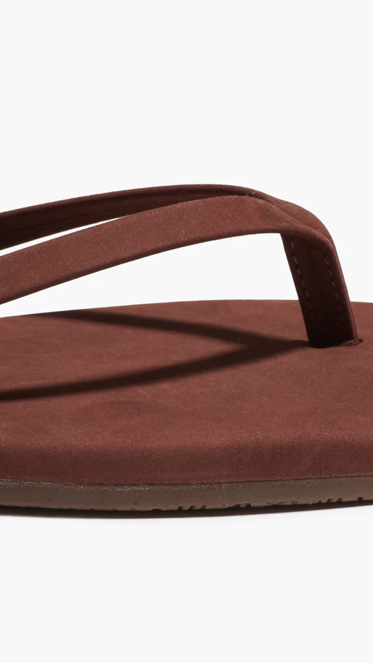 Tkees Square Toe Lily Suede Flip Flops in Bourbon