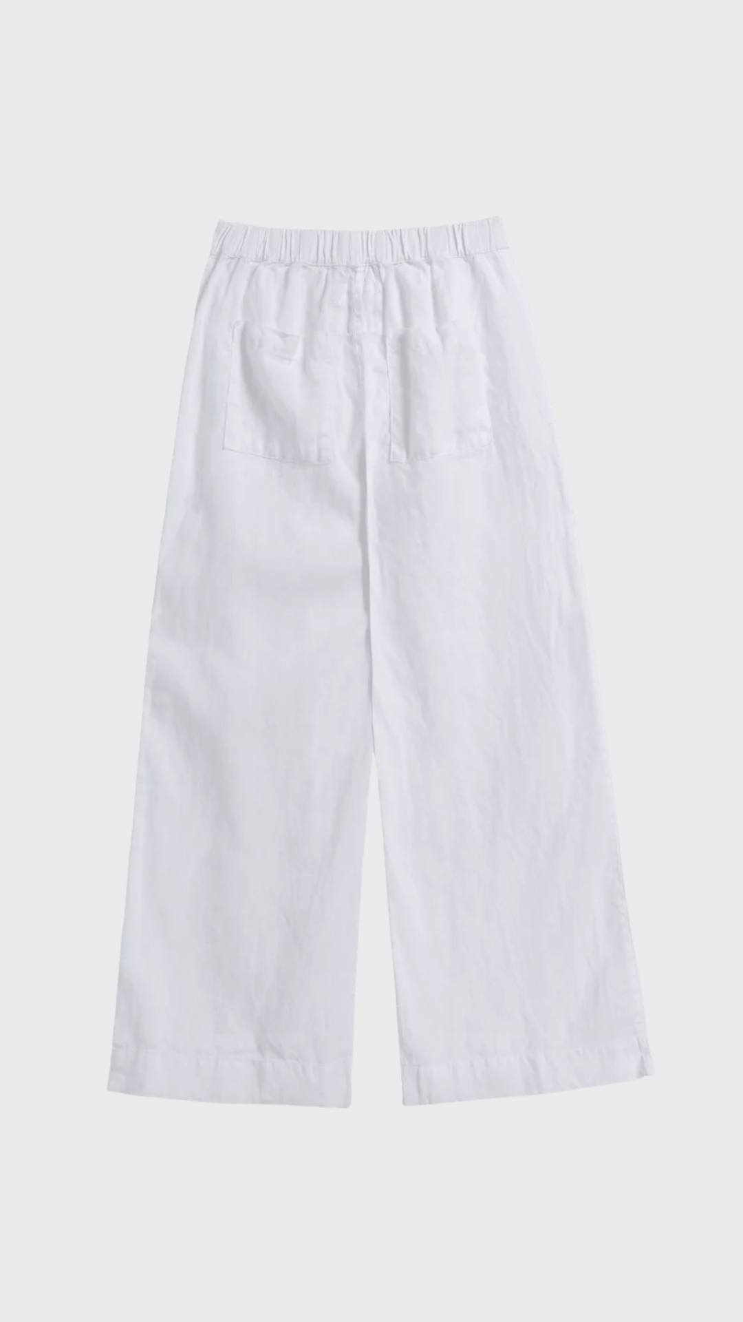 Frank & Eileen Madeline Patch Pocket Pant in White Linen