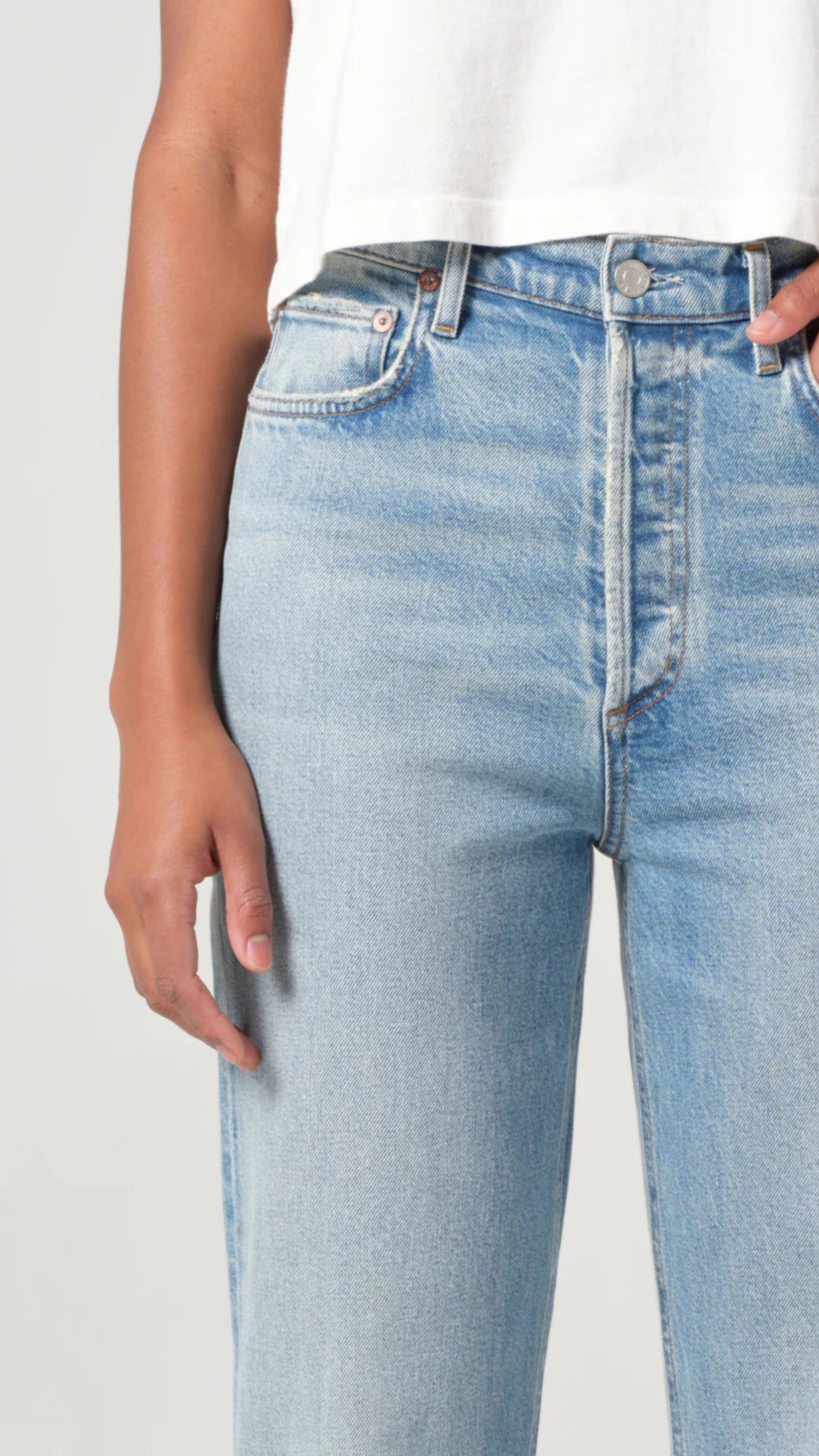 Agolde 90's Pinch Waist Crop Jean in Ripple