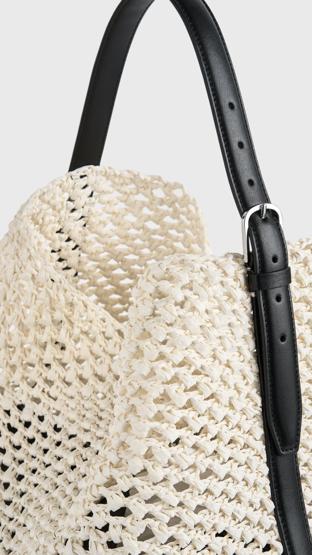 Toteme Belted Paper Tote Bag in Ecru/Vanilla