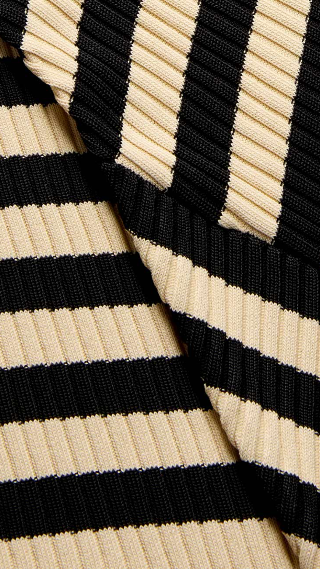 Zimmermann Valiant Deco Stripe Midi Dress in Black Cream