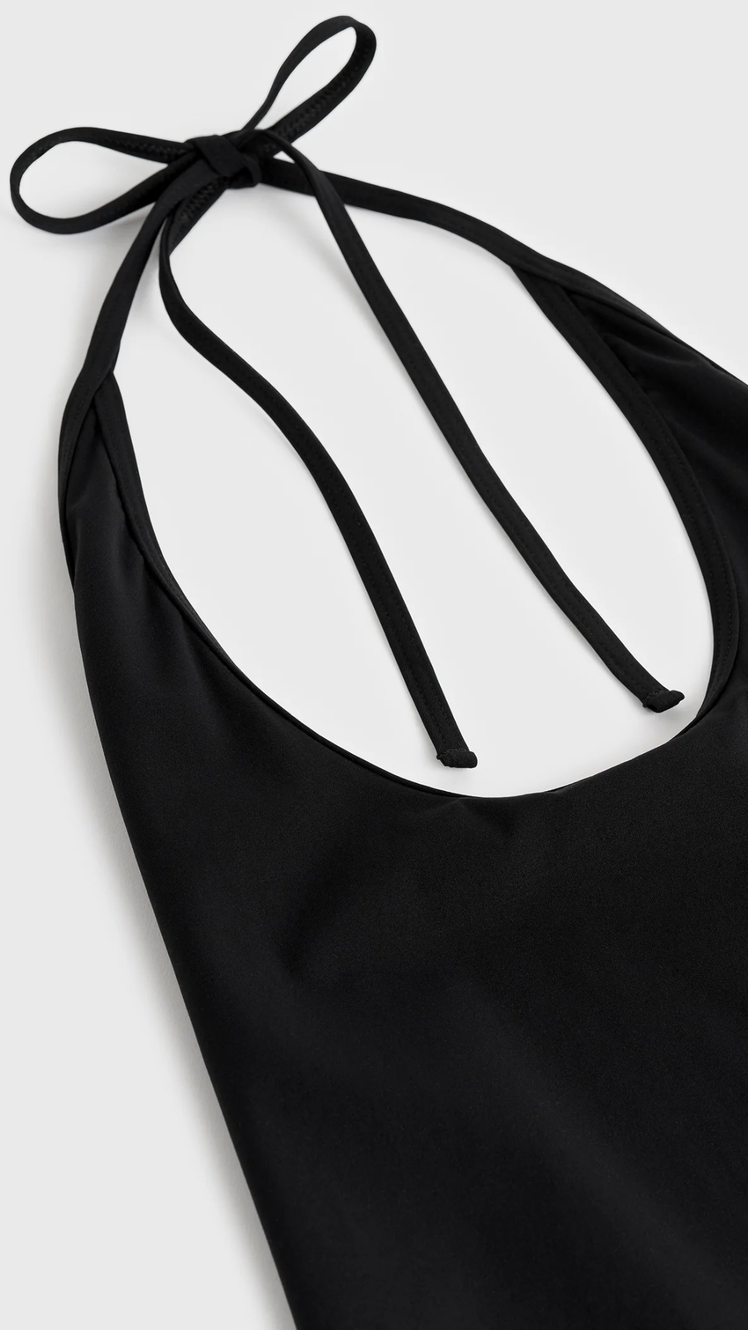 Toteme Halter Tie Swimsuit in Black