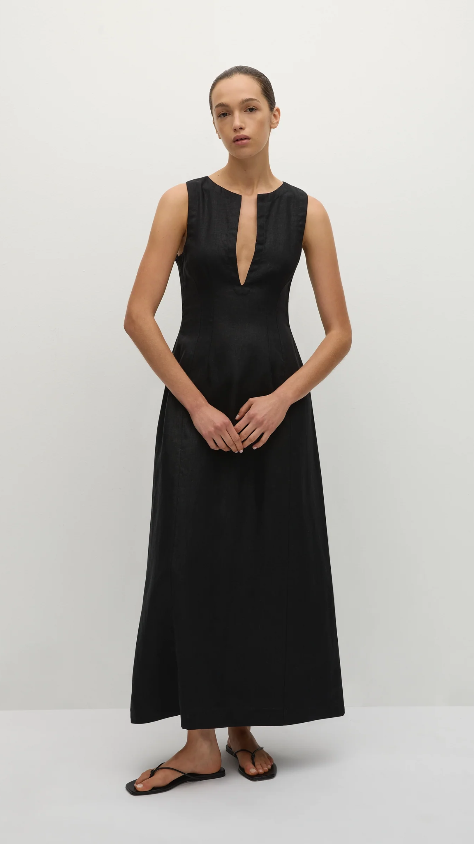 Faithfull Melia Maxi Dress in Black