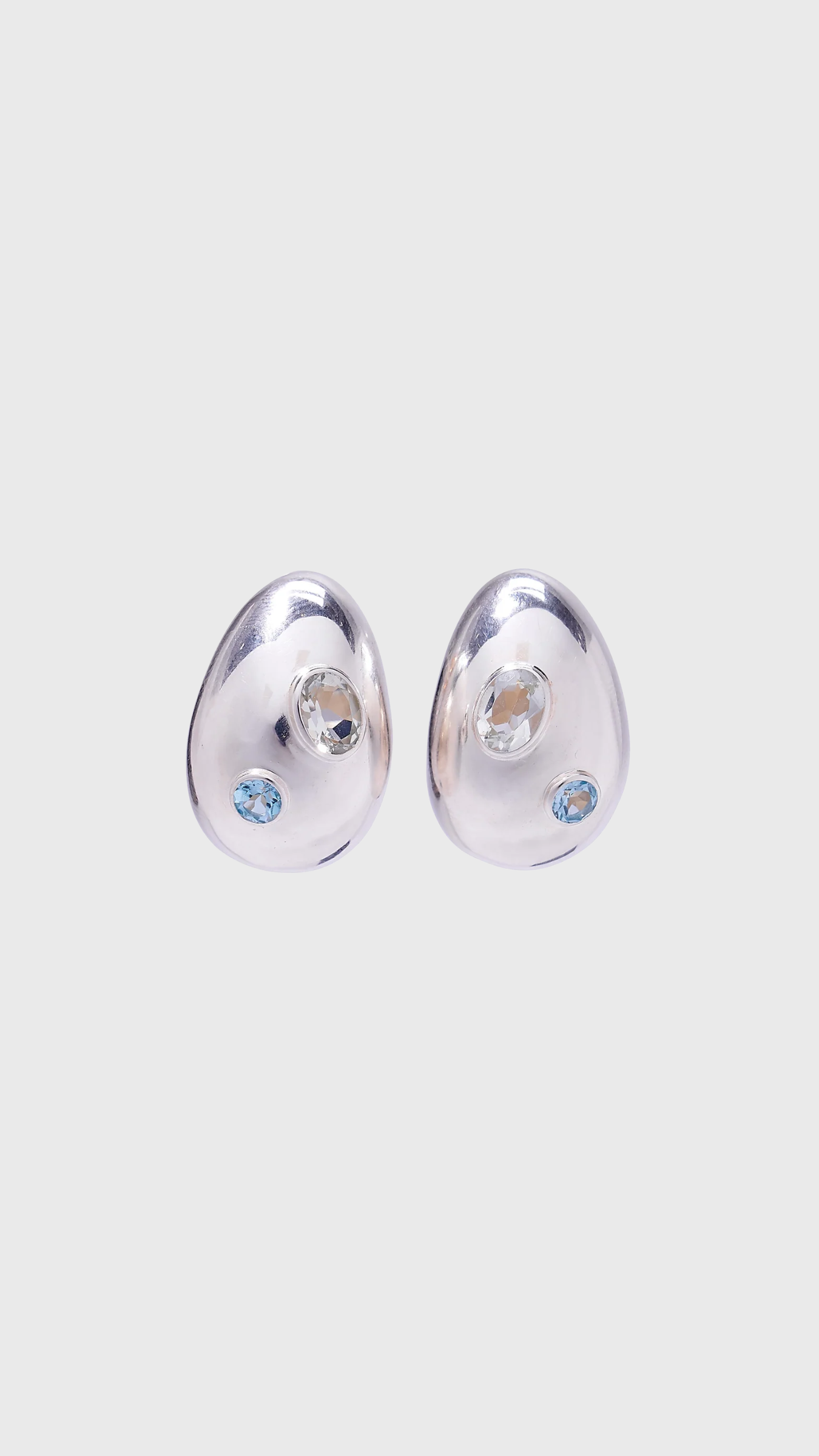 Lizzie Fortunato Mini Arp Earrings in Studed Silver