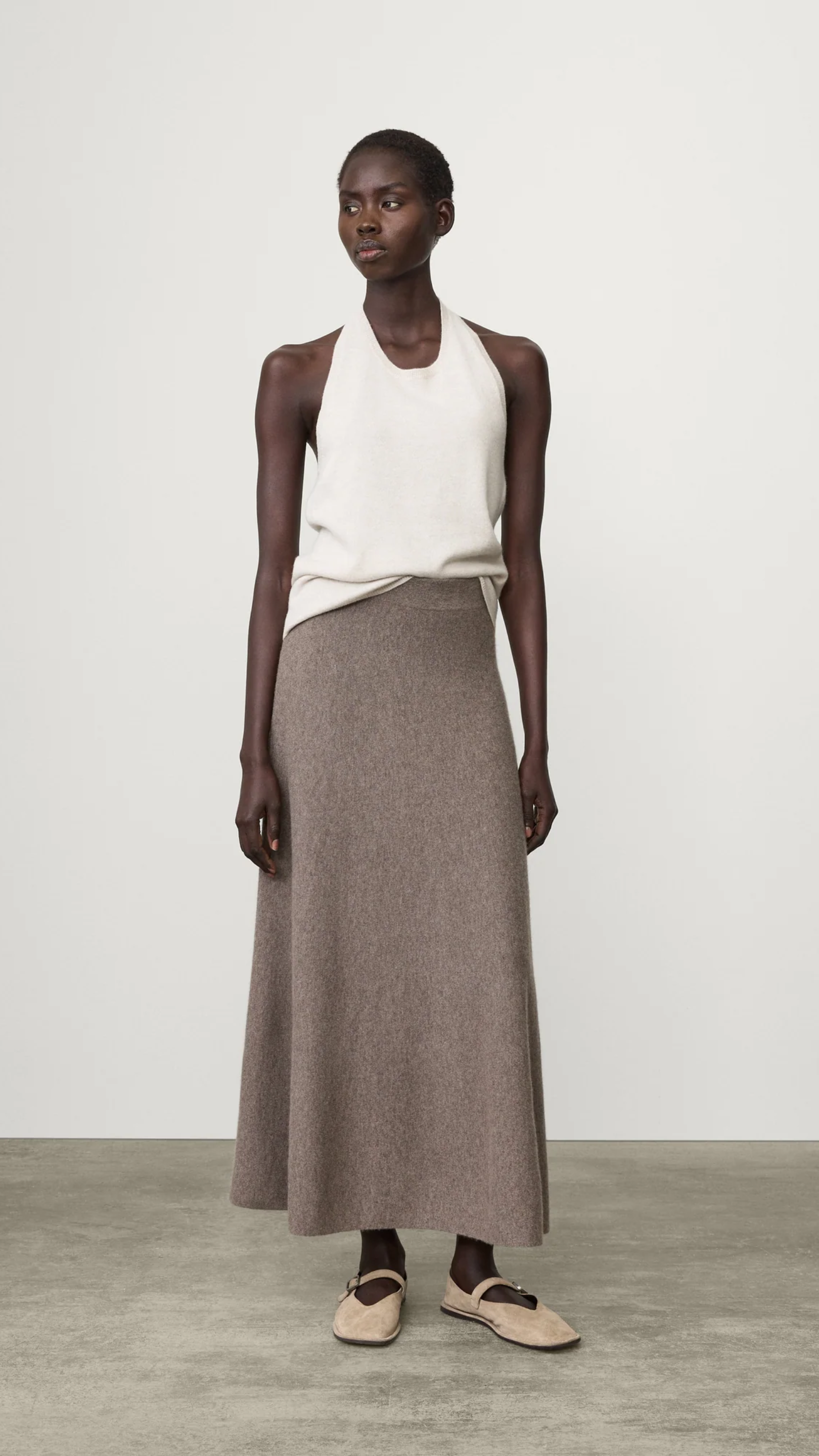 Lisa Yang Torie Skirt in Truffle
