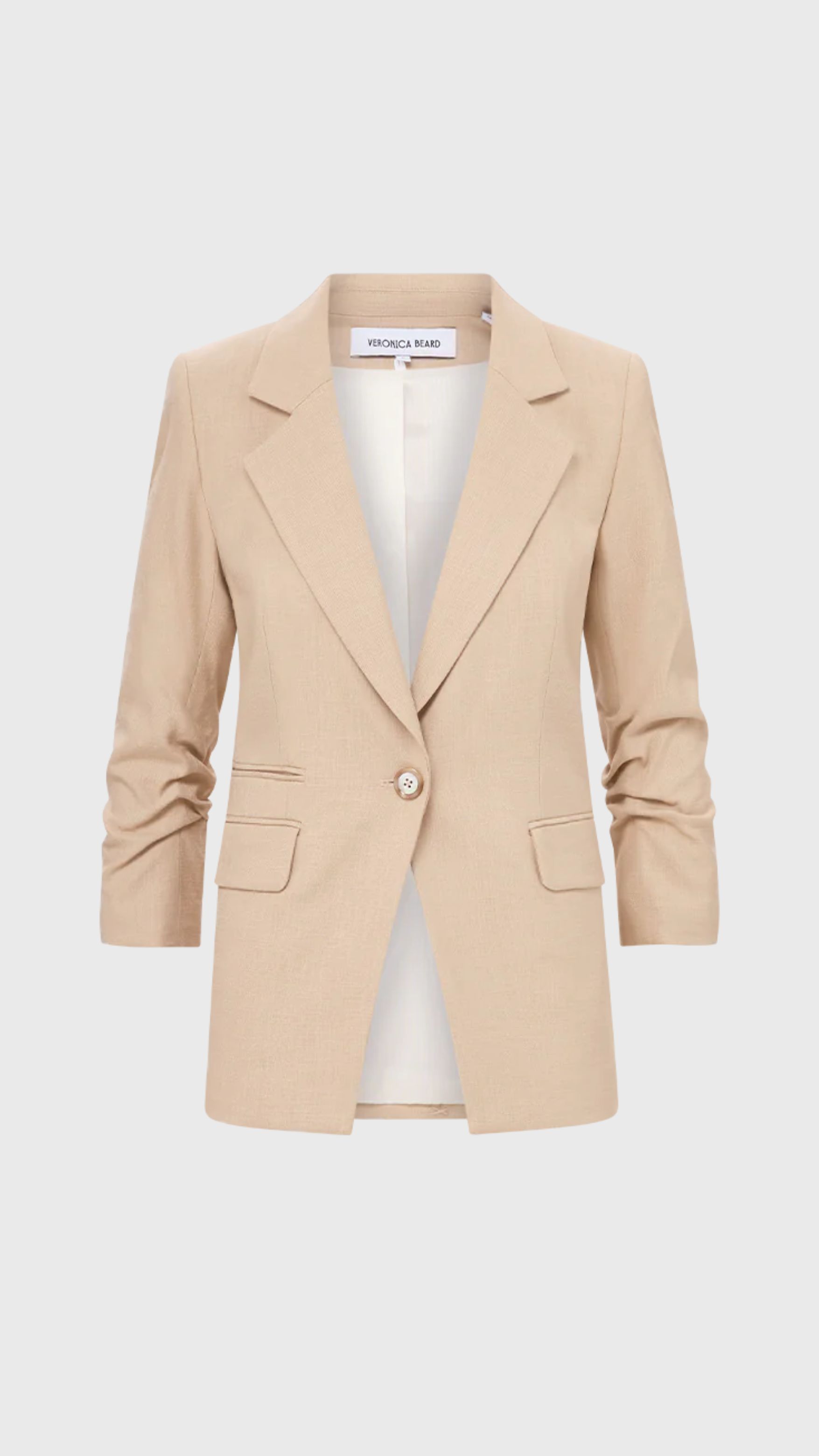 Veronica Beard Battista Dickey Jacket in Stone Khaki