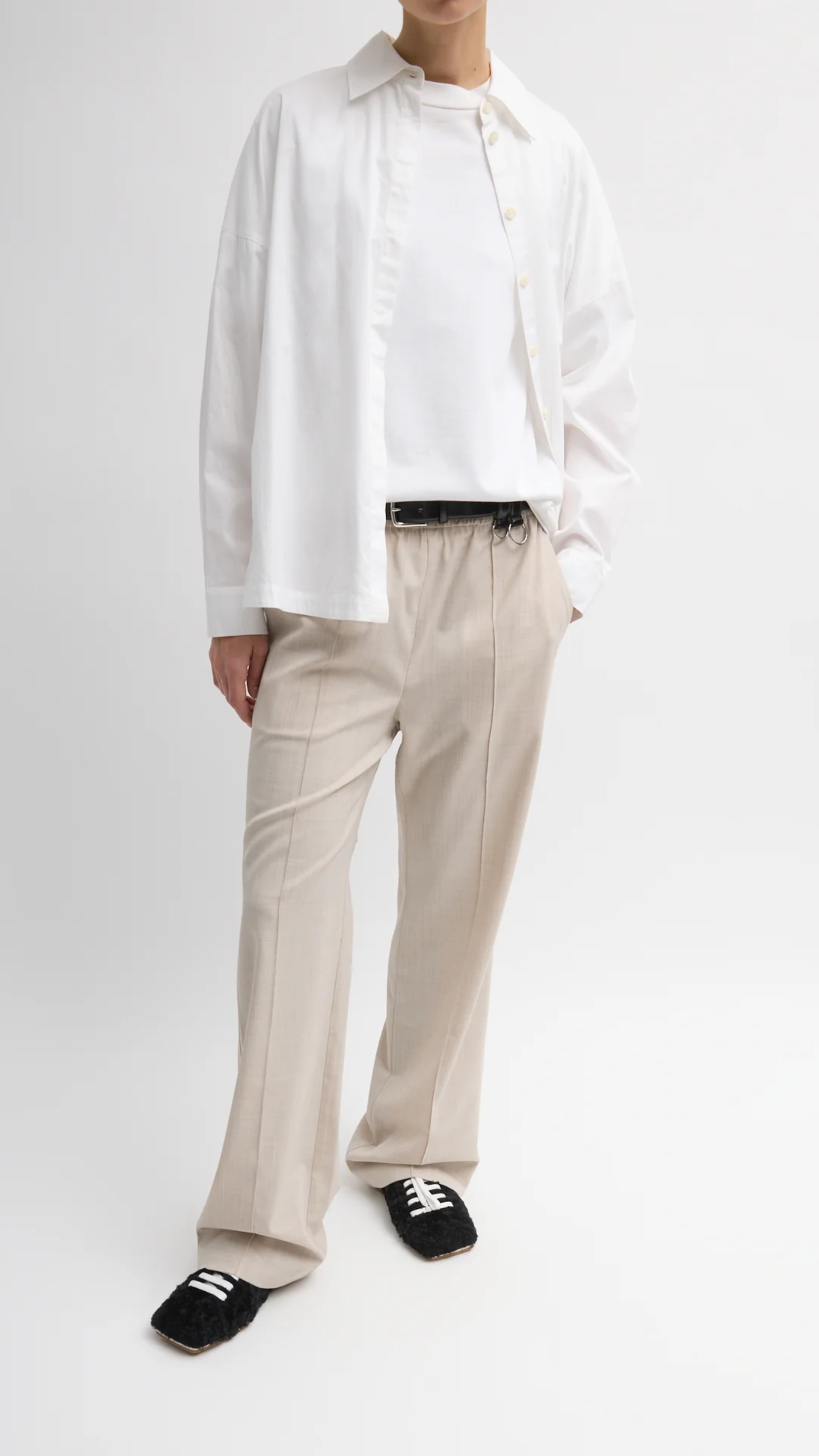 Tibi Gabe Oversized Shirt in White
