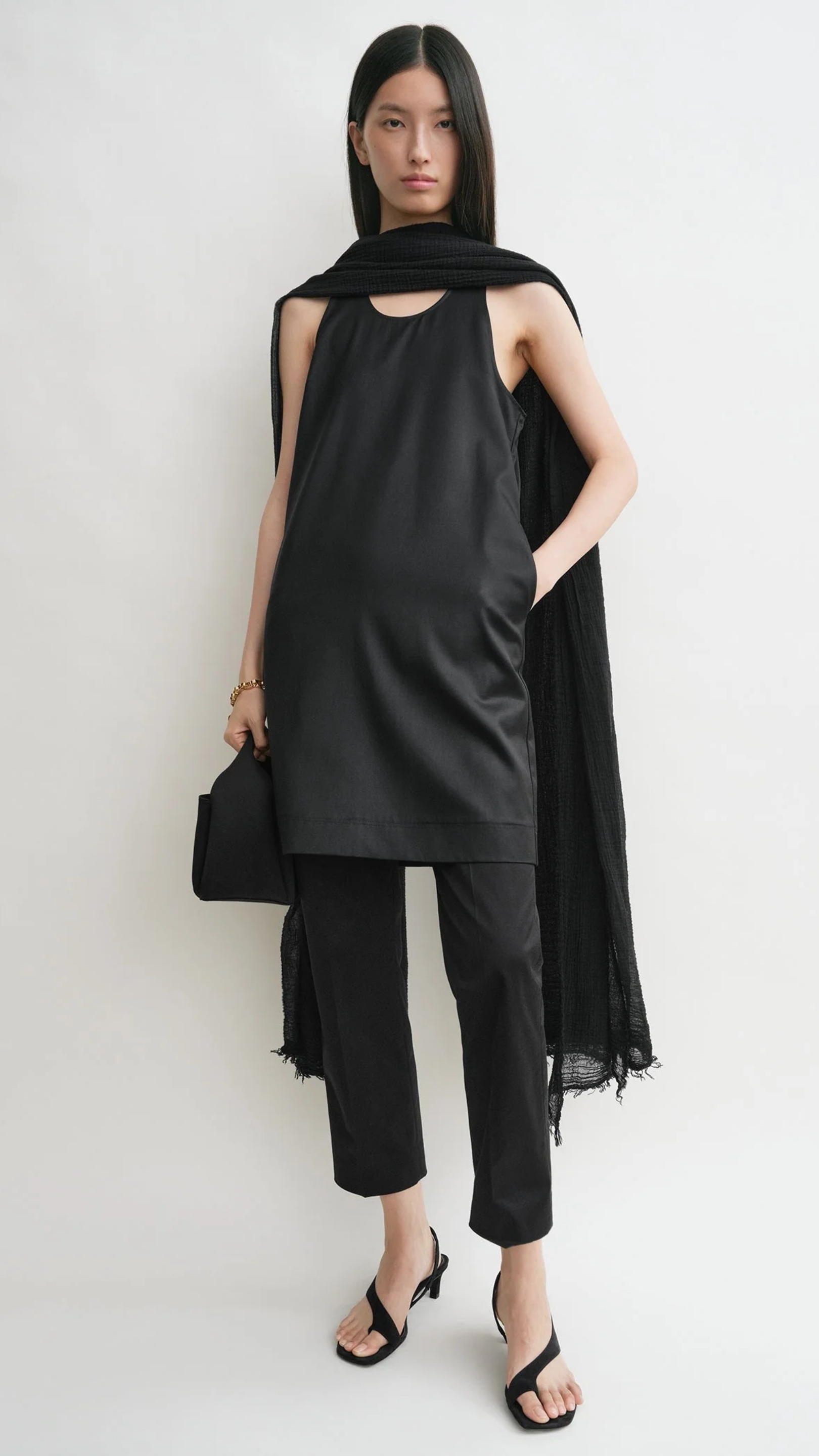 Toteme Scoop-neck Dress in Black