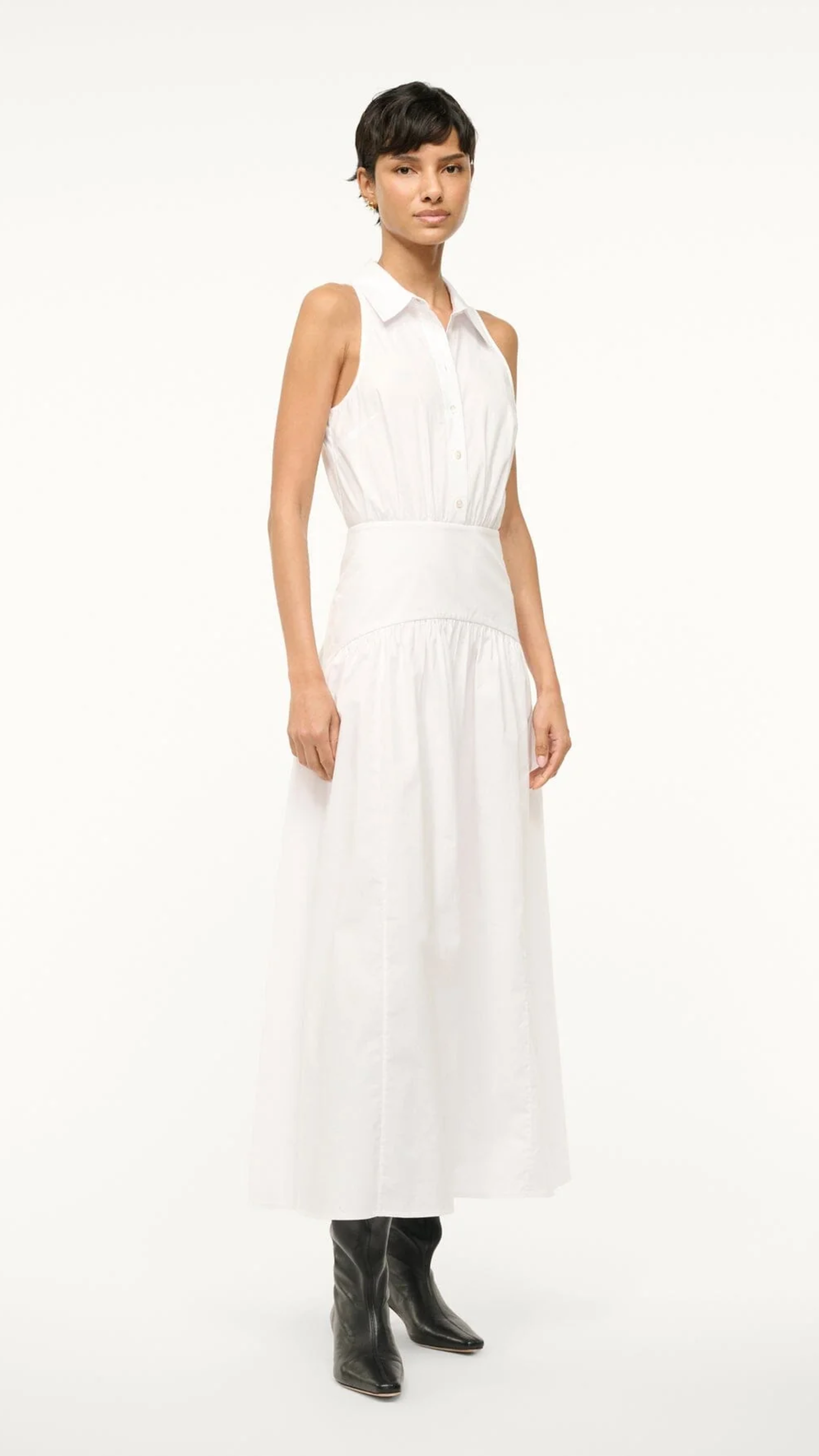 Staud Romy Dress in White