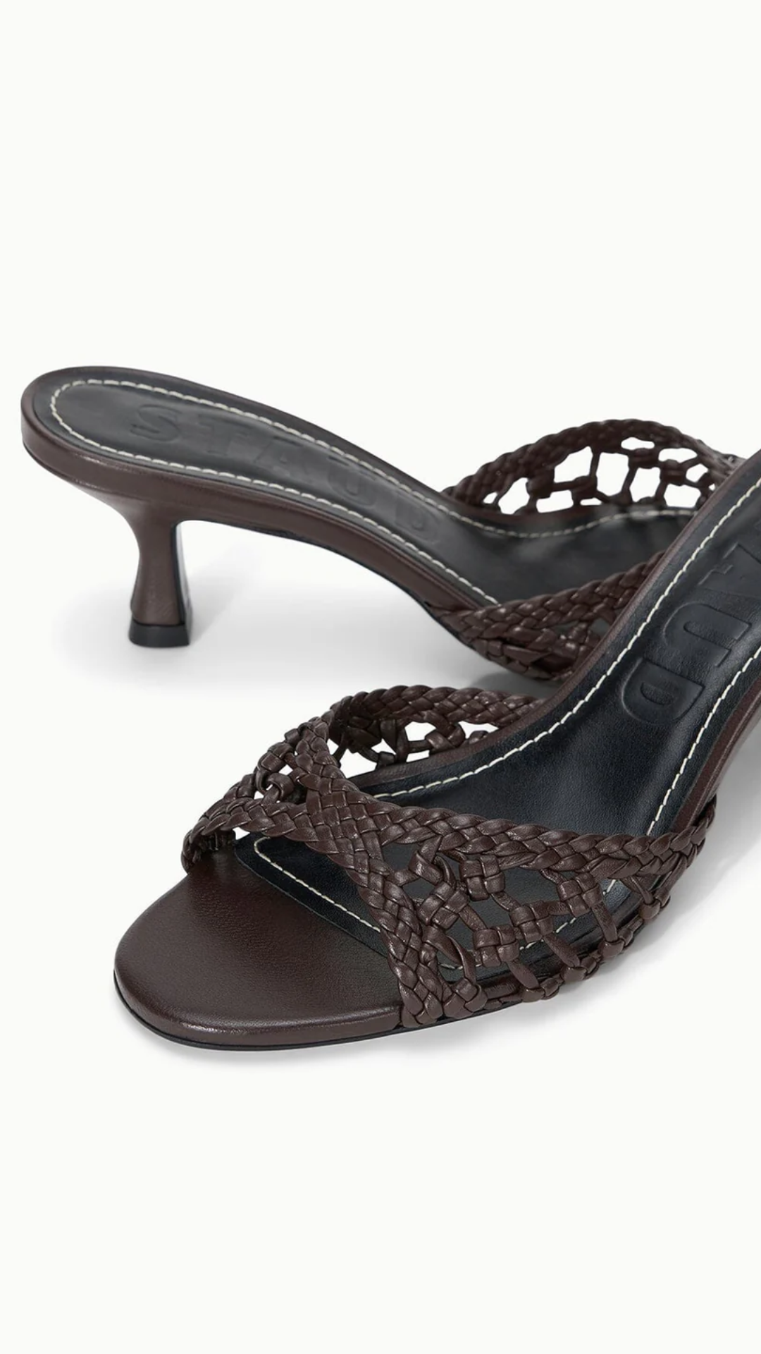 Staud Bridgette Knotted Mule in Espresso