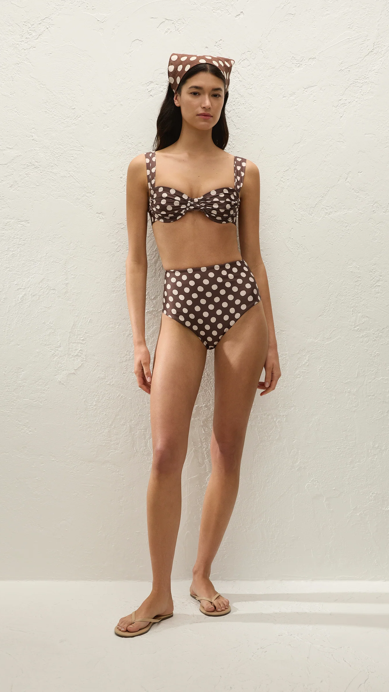 Faithfull Afonso Bikini Bottom in Cioccolato Dot