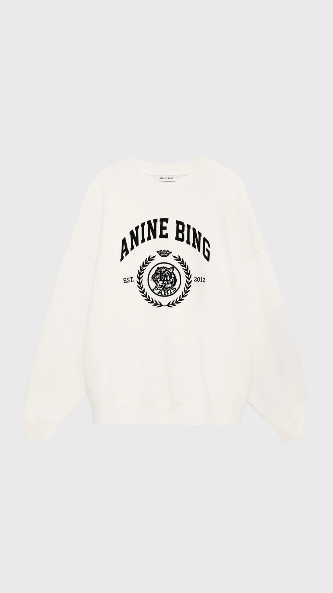Anine Bing Miles Sweatshirt Collegiate in Cream